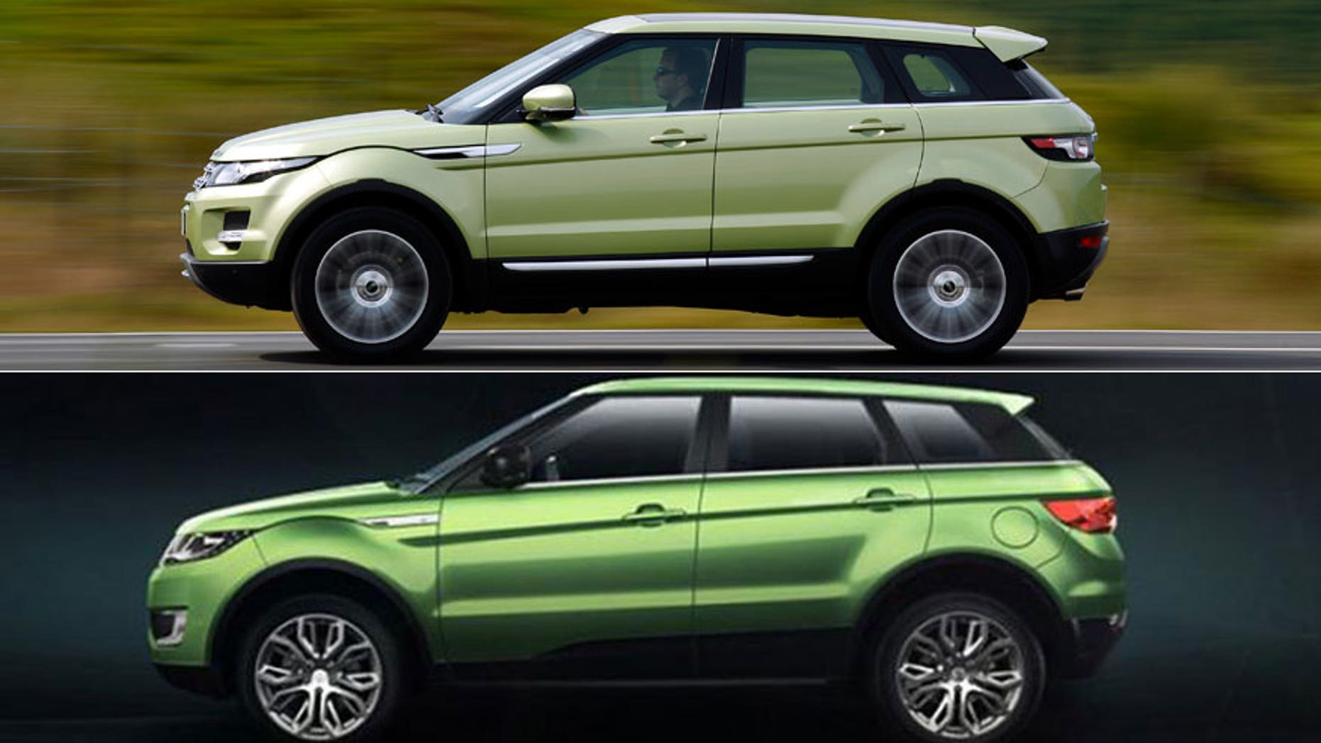 Range Rover Evoque (top)/Land Wind X7 (bottom)