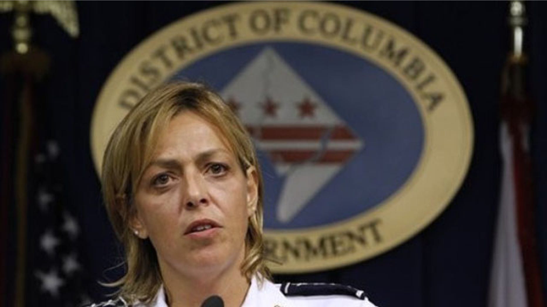 Sept. 8, 2011: District of Columbia Police Chief Cathy Lanier speaks at a press conference in Washington.