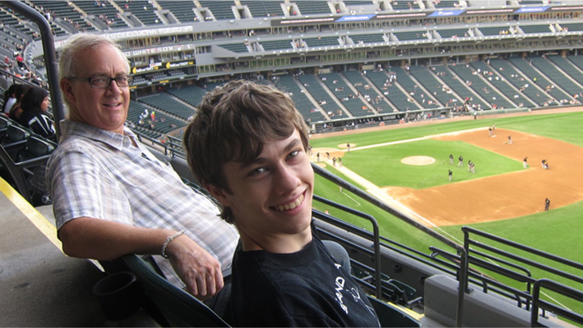 Austin Hudson-LaPore, right, took his last final exam on Wednesday, later relaxing at his off-campus apartment with his roommates before disappearing around 8 p.m. Gregg LaPore, left, said his son was surfing the Internet before leaving with just his keys and without his wallet or cellphone. (Courtesy: Hudson-LaPore family photo)