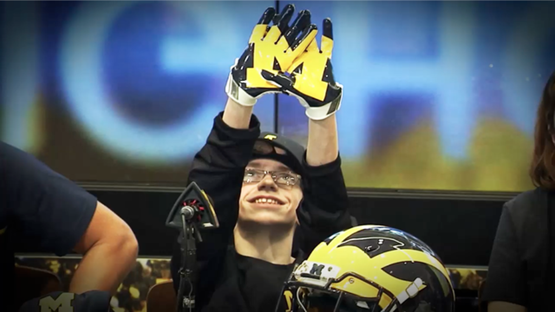 Larry Prout Jr. was made an honorary member of the Michigan Wolverines.