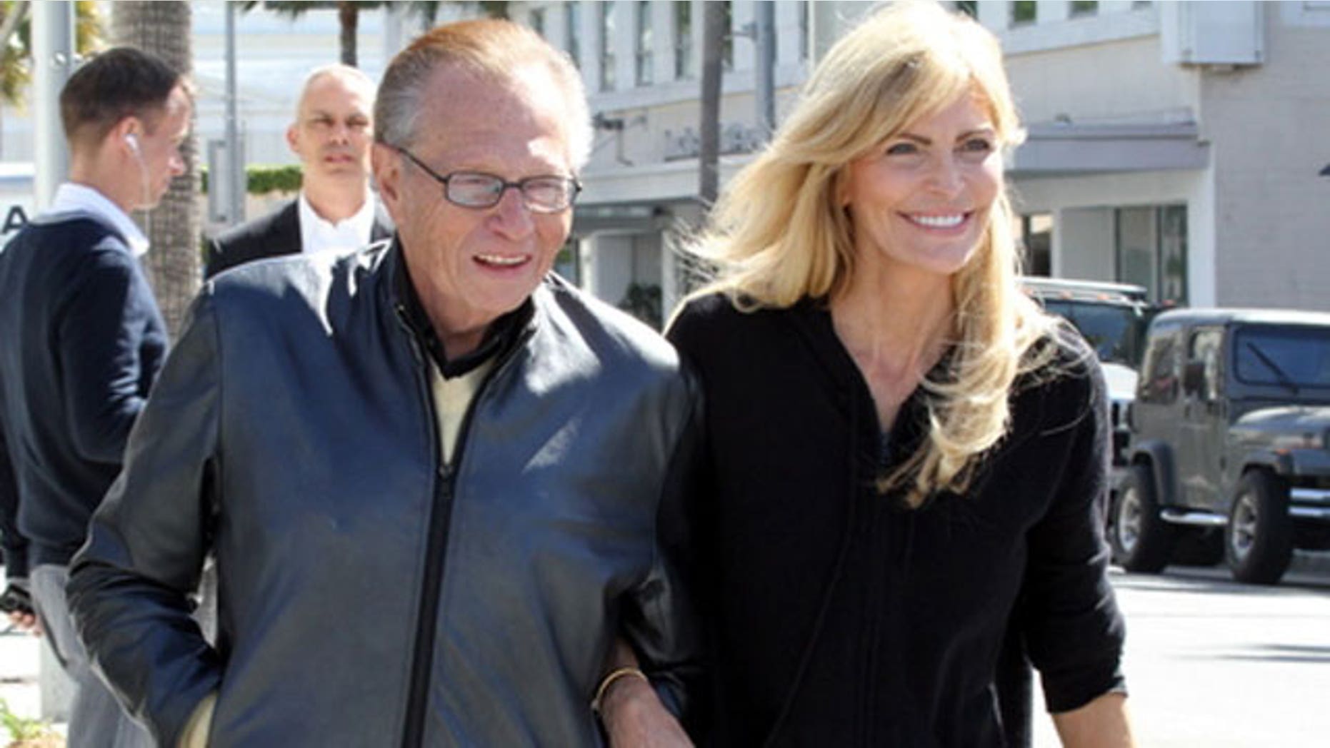 Larry King and wife Shawn Southwick on May 12, 2010. (X17online.com)