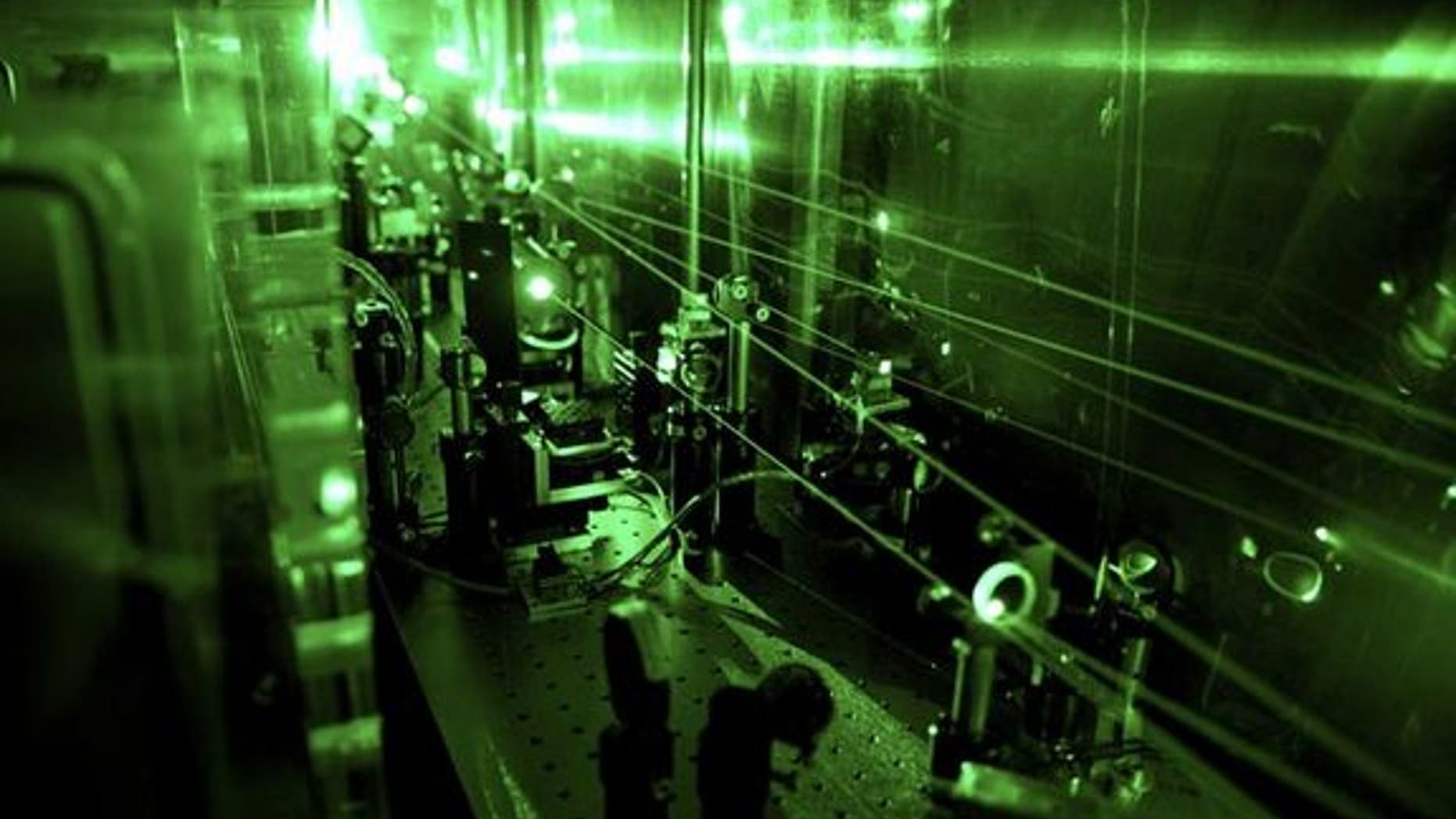 This laser apparatus used to test the size of the proton found that the particle's radius is about 4 percent smaller than thought.