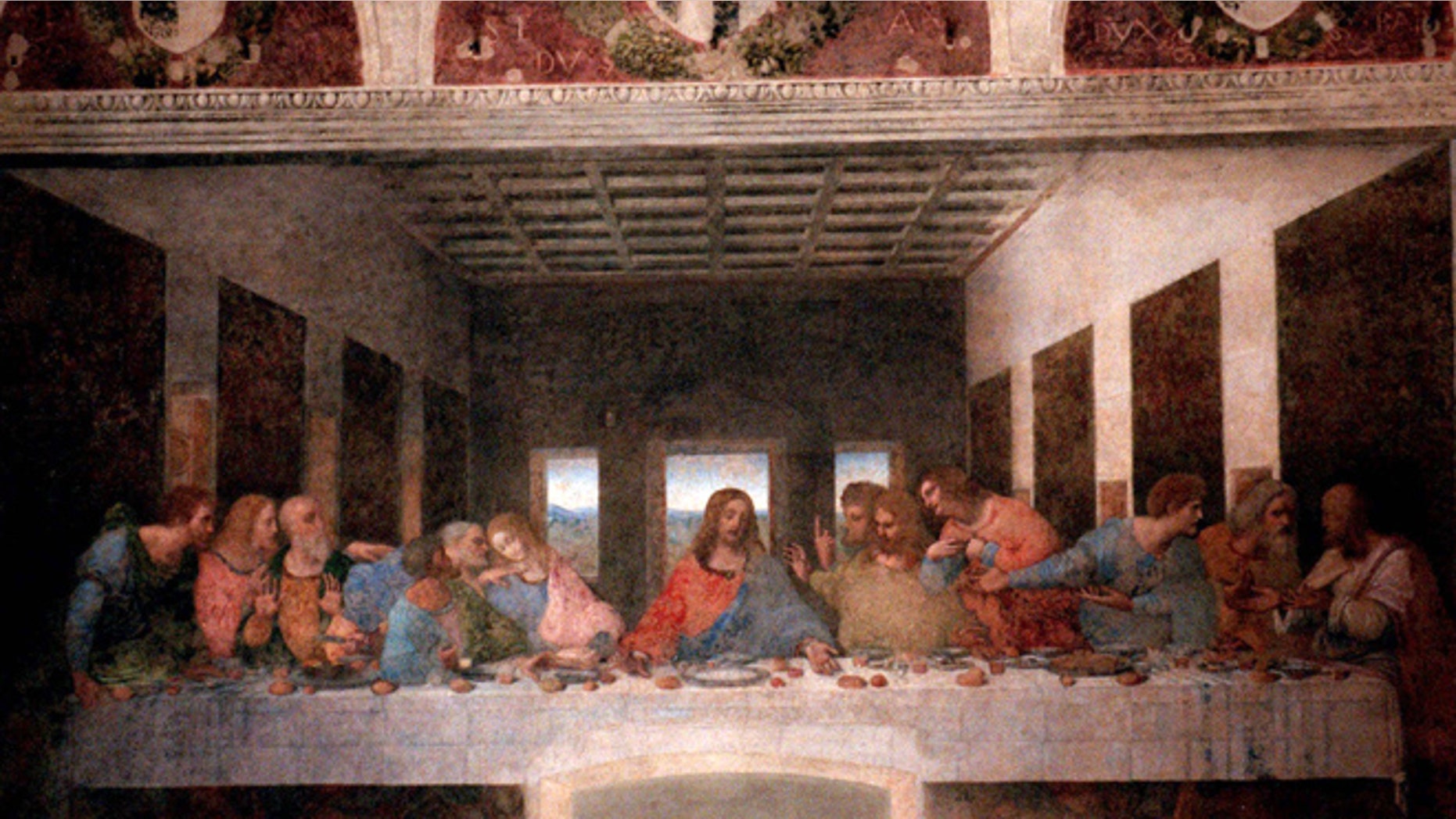 Leonardo Da Vinci masterpiece "The Last Supper" is seen Thursday, May 27, 1999, in downtown Milan's Santa Maria delle Grazie church.
