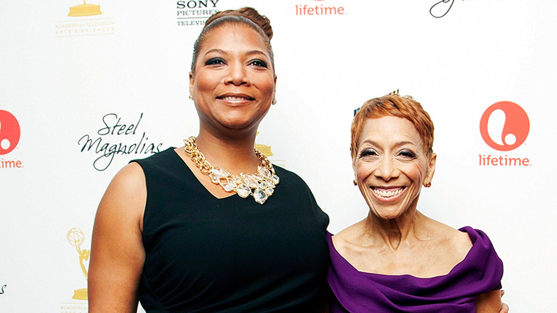 Queen Latifah and her mother Rita Owens attend Lifetime Network's 'Steel Magnolias' premiere event in New York, Oct. 3, 2012.