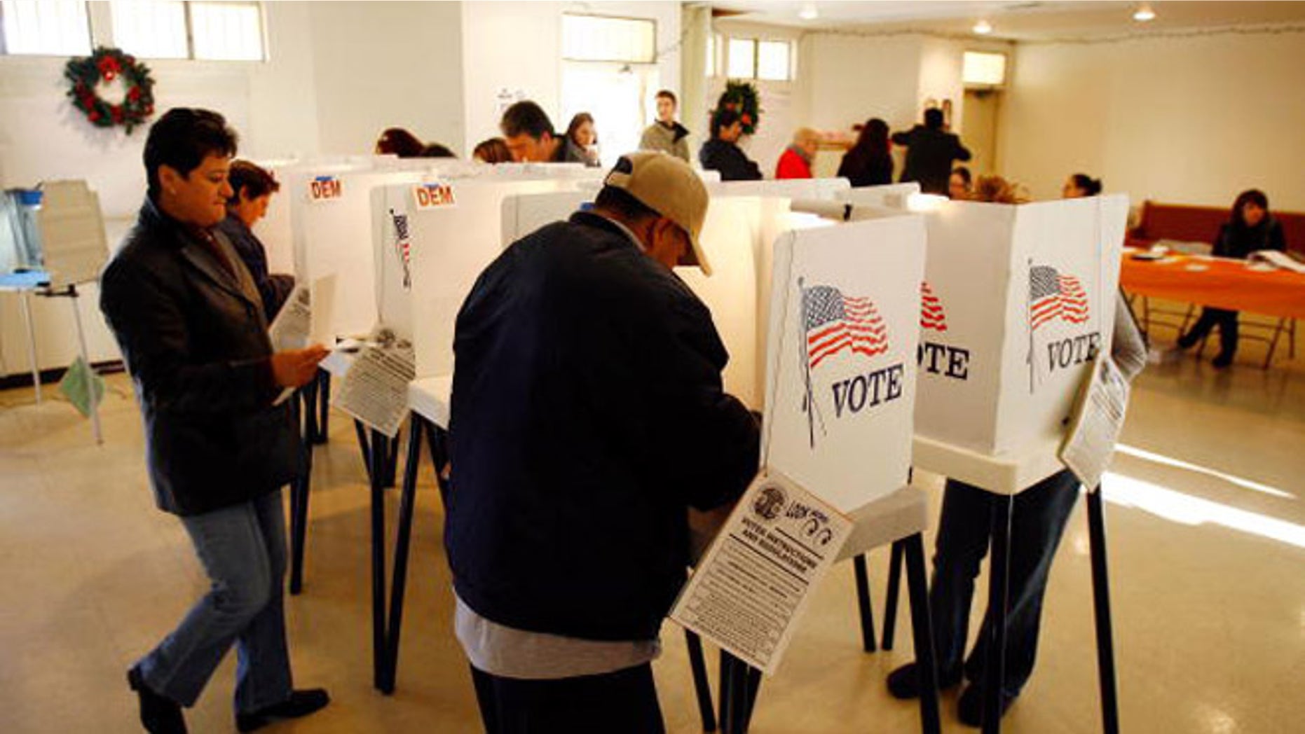 LOS ANGELES, CA - FEBRUARY 05: Voters go to the polls for Super Tuesday primaries in the predominantly Latino neighborhood of Boyle Heights on February 5, 2008 in Los Angeles, California. Latinos are an increasingly important factor in California where they are expected to account for 14 percent of the vote and tend to favor presidential hopeful Sen. Hillary Clinton (D-NY) over rival Sen. Barack Obama (D-IL). At 44 million, Latinos make up15 percent of the US population, the nation's largest minority group according to the latest Census Bureau estimates. (Photo by David McNew/Getty Images)