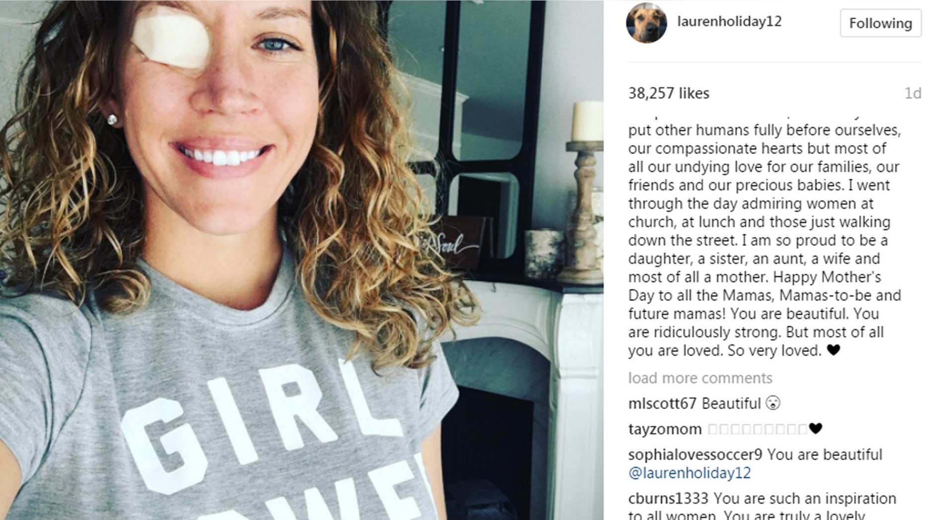“I have been hiding myself from a camera for the past 7 months,” Lauren Holiday, 29, wrote.
