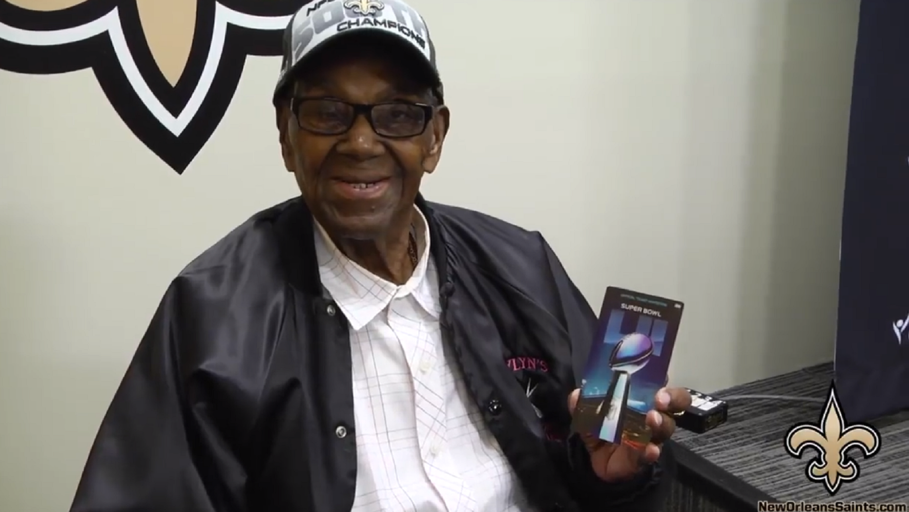 Lawrence Brooks, a 108-year-old World War II veteran, scored tickets to Super Bowl LII.