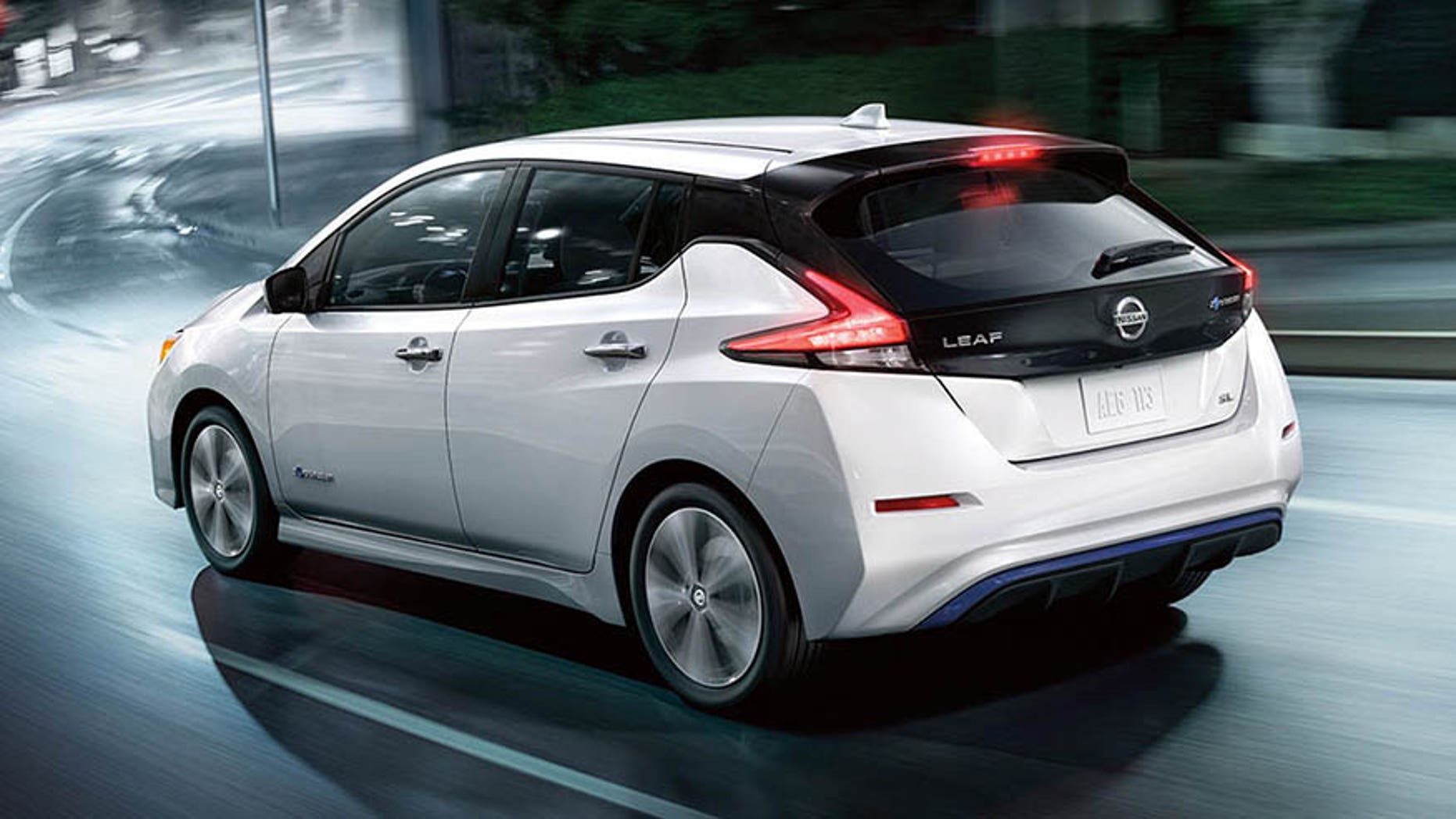 The Nissan Leaf emits a sound at low speeds to alert pedestrians and cyclists to its presence.