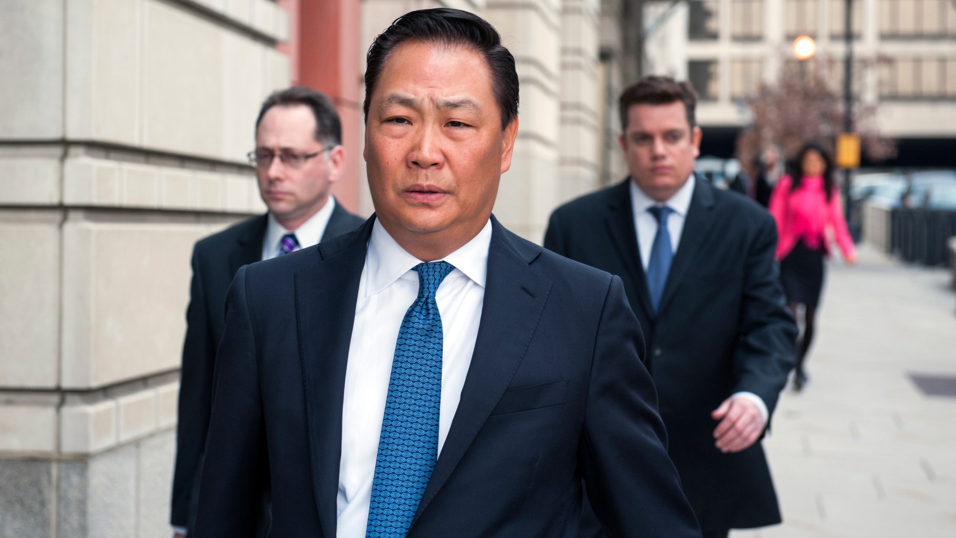 April 2, 2014: Stephen Kim, a former State Department expert on North Korea, leaves federal court in Washington.