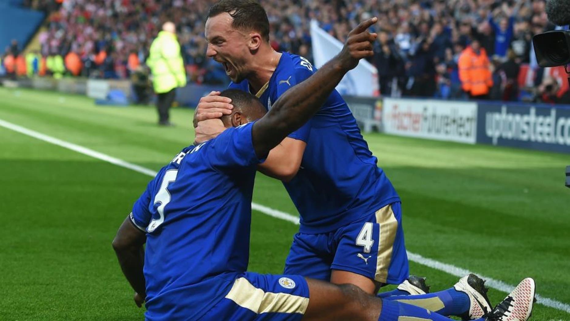 during the Barclays Premier League match between Leicester City and Southampton at The King Power Stadium on April 3, 2016 in Leicester, England.