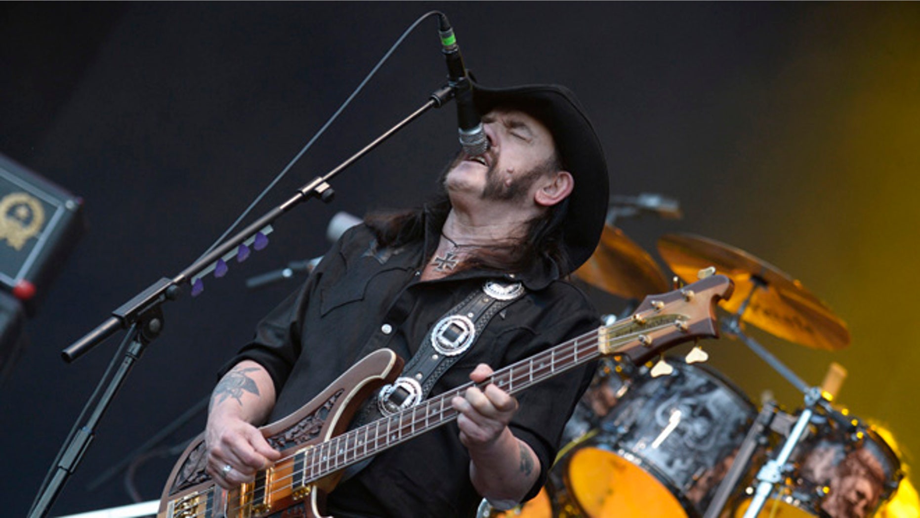 File photo - August 2, 2013: Ian Fraser "Lemmy" Kilmister, lead singer of British rock band Motorhead, performs during the 24th Wacken Open Air Festival in Wacken.