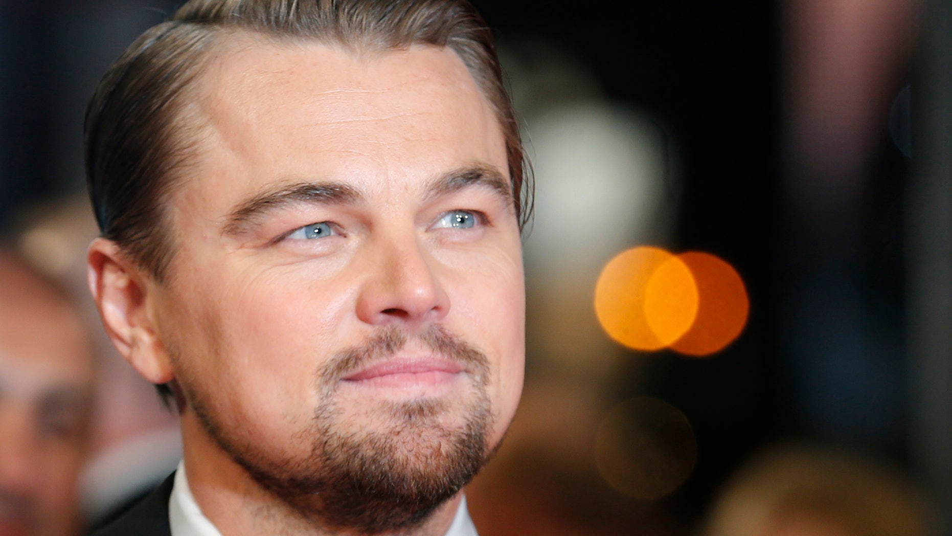 February 16, 2014. Leonardo DiCaprio arrives at the British Academy of Film and Arts (BAFTA) awards ceremony at the Royal Opera House in London.