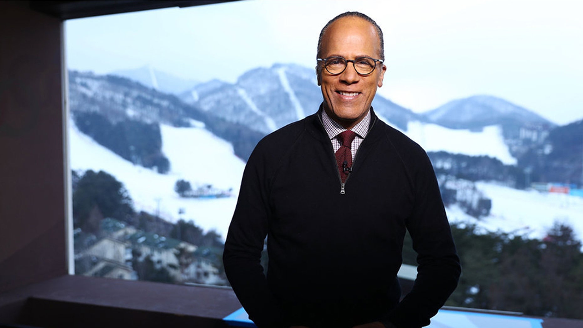 NBC NIGHTLY NEWS WITH LESTER HOLT -- "PyeongChang Olympics 2018" -- Pictured: (l-r) Lester Holt on Friday, February 9, 2018 -- (Photo by: Joe Scarnici/NBC)