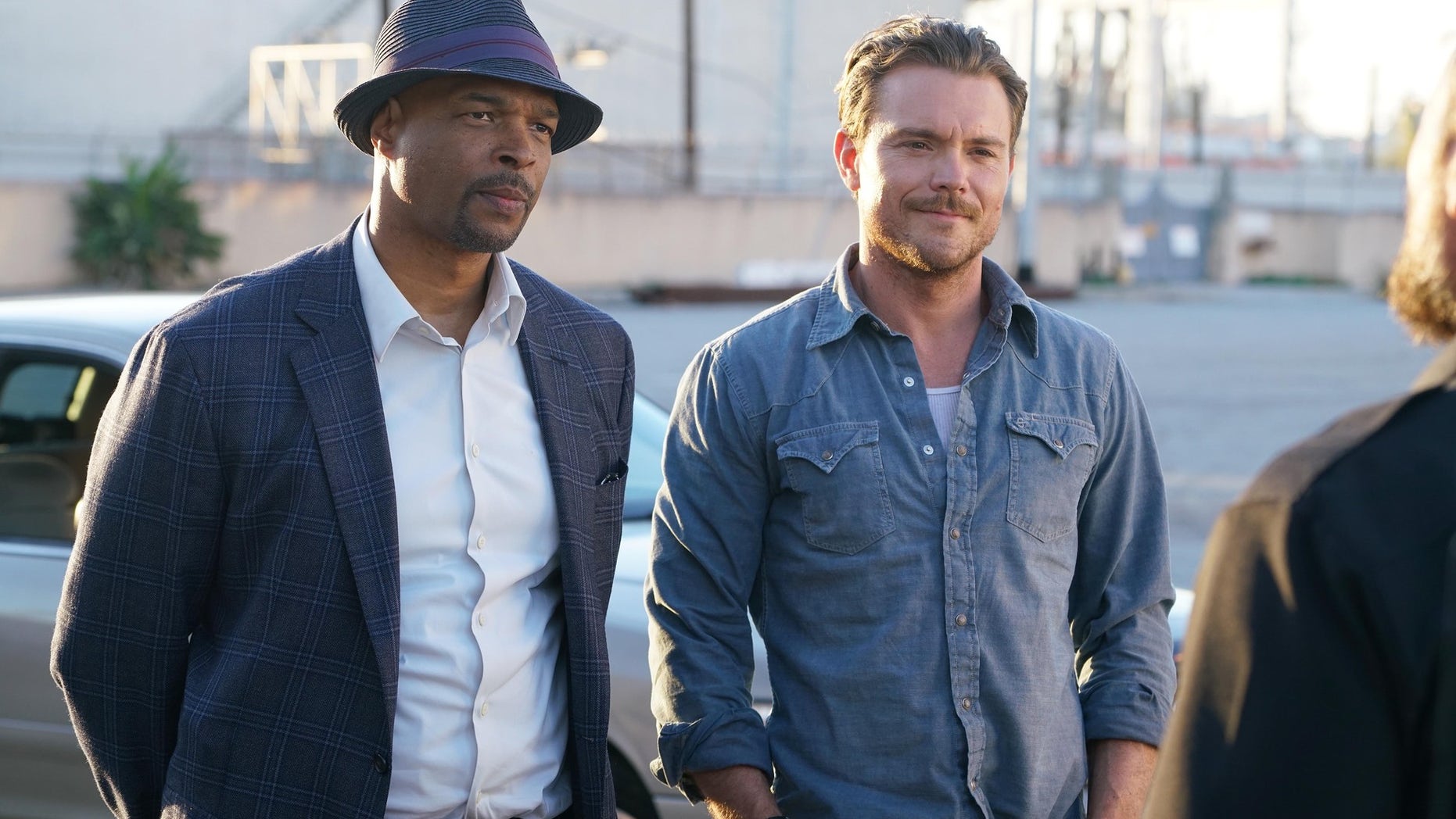 Damon Wayans with his former co-host Clayne Crawford on the FOX action series.