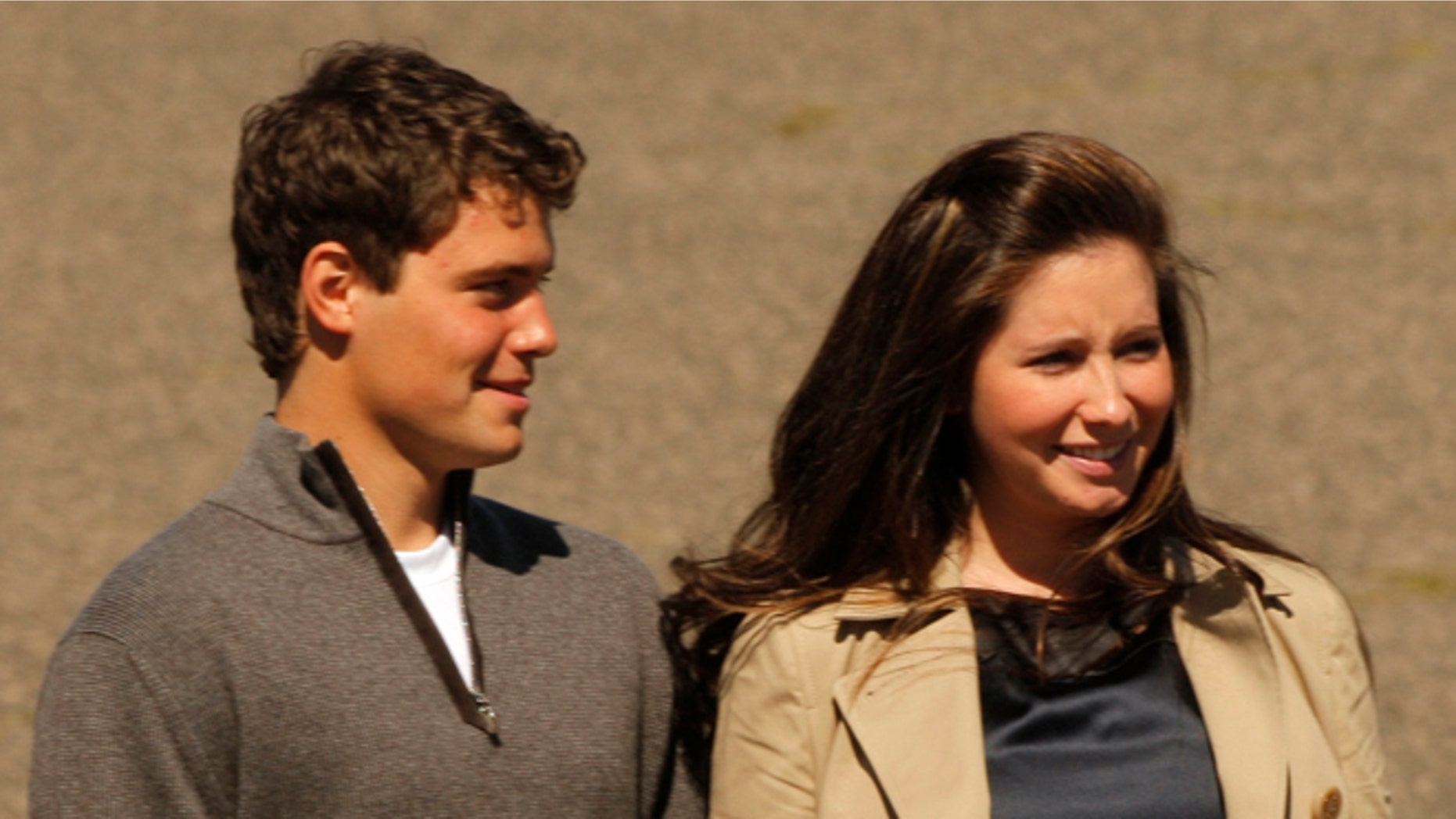 September 3, 2008. Bristol Palin stands with her boyfriend Levi Johnston during the arrival of US Republican presidential candidate Senator John McCain at the airport in Minneapolis, Minnesota.