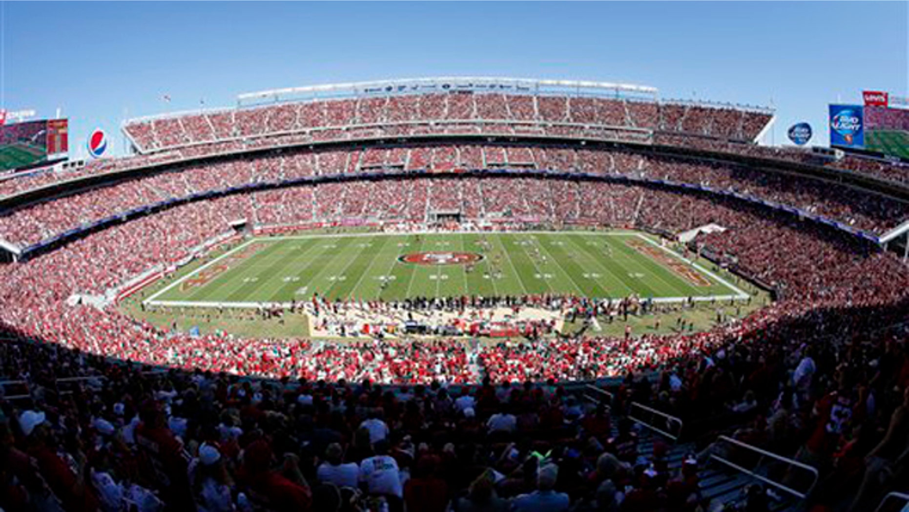 Super Bowl grounds crew fumbles end zone paint job Fox News