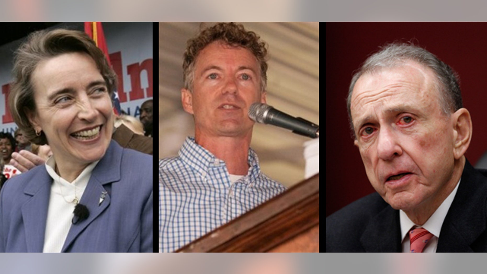 Sen. Blanche Lincoln, Rand Paul, and Sen. Arlen Specter are three of the candidates facing primary challenges in May. (AP)
