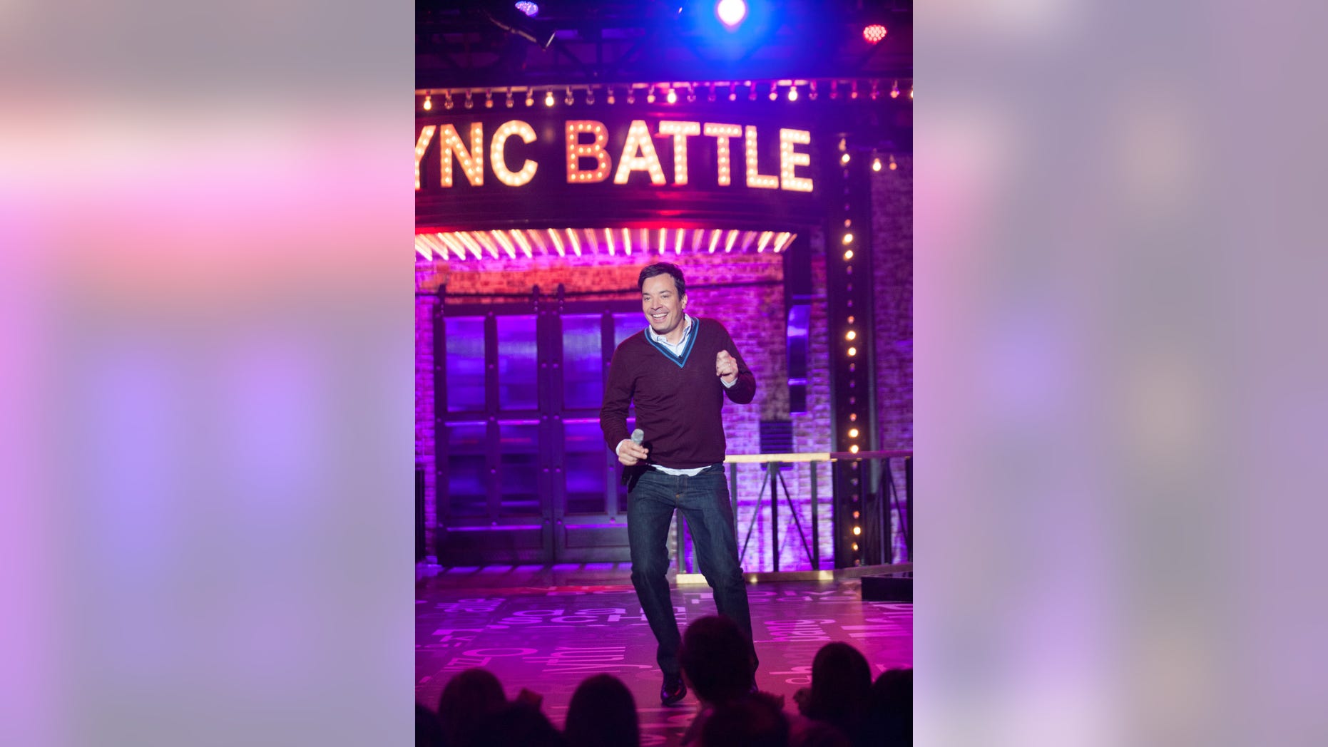 In this image released by Spike TV, Jimmy Fallon appears on the celebrity competition series, "Lip Sync Battle." When Jimmy Fallon sought to turn the popular lip sync competition feature from the "Tonight" show into a television series, NBC turned down one of its biggest stars _ a decision that at least initially seems like an embarrassing mistake. Fallon and his production partners instead brought "Lip Sync Battle" to corporate competitors at the Viacom-owned Spike TV, where it instantly became a hit. (Scott Gries/Spike TV via AP)