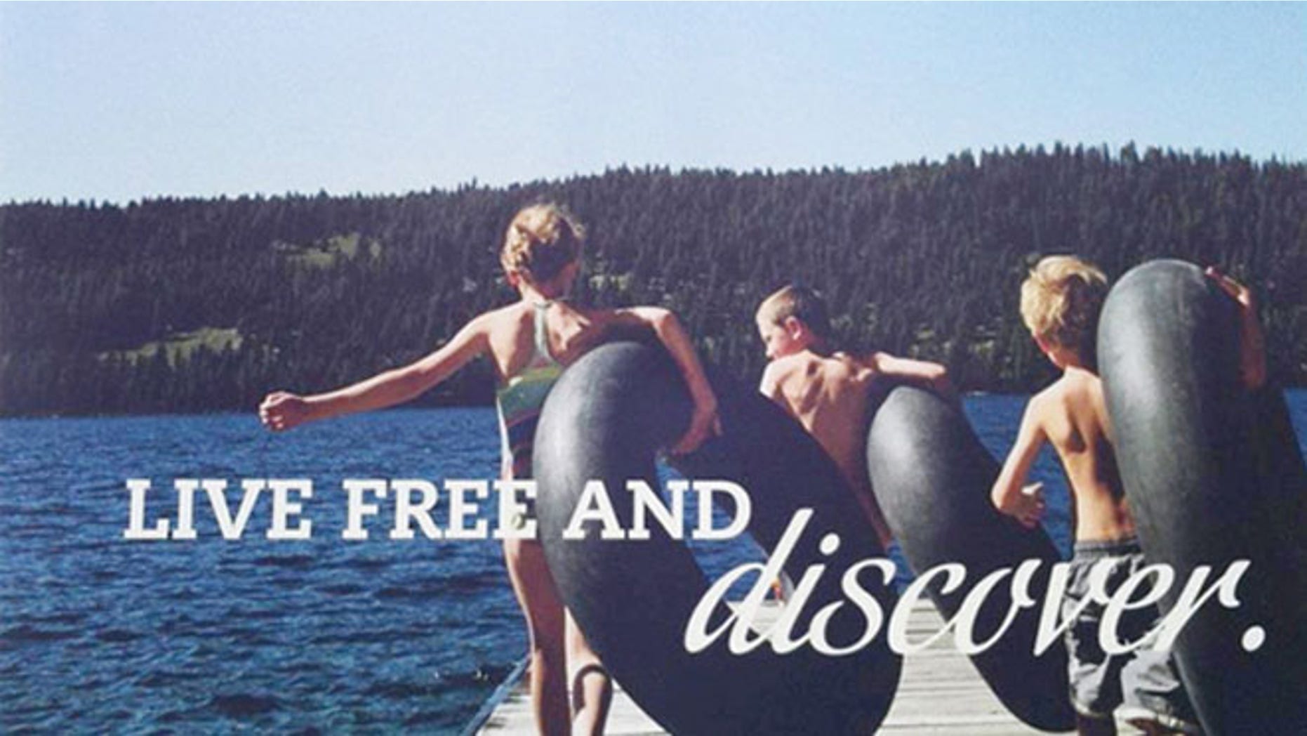The "Live Free and ...." is a fill-in-the-blank play on the state's longstanding "Live Free or Die" motto.