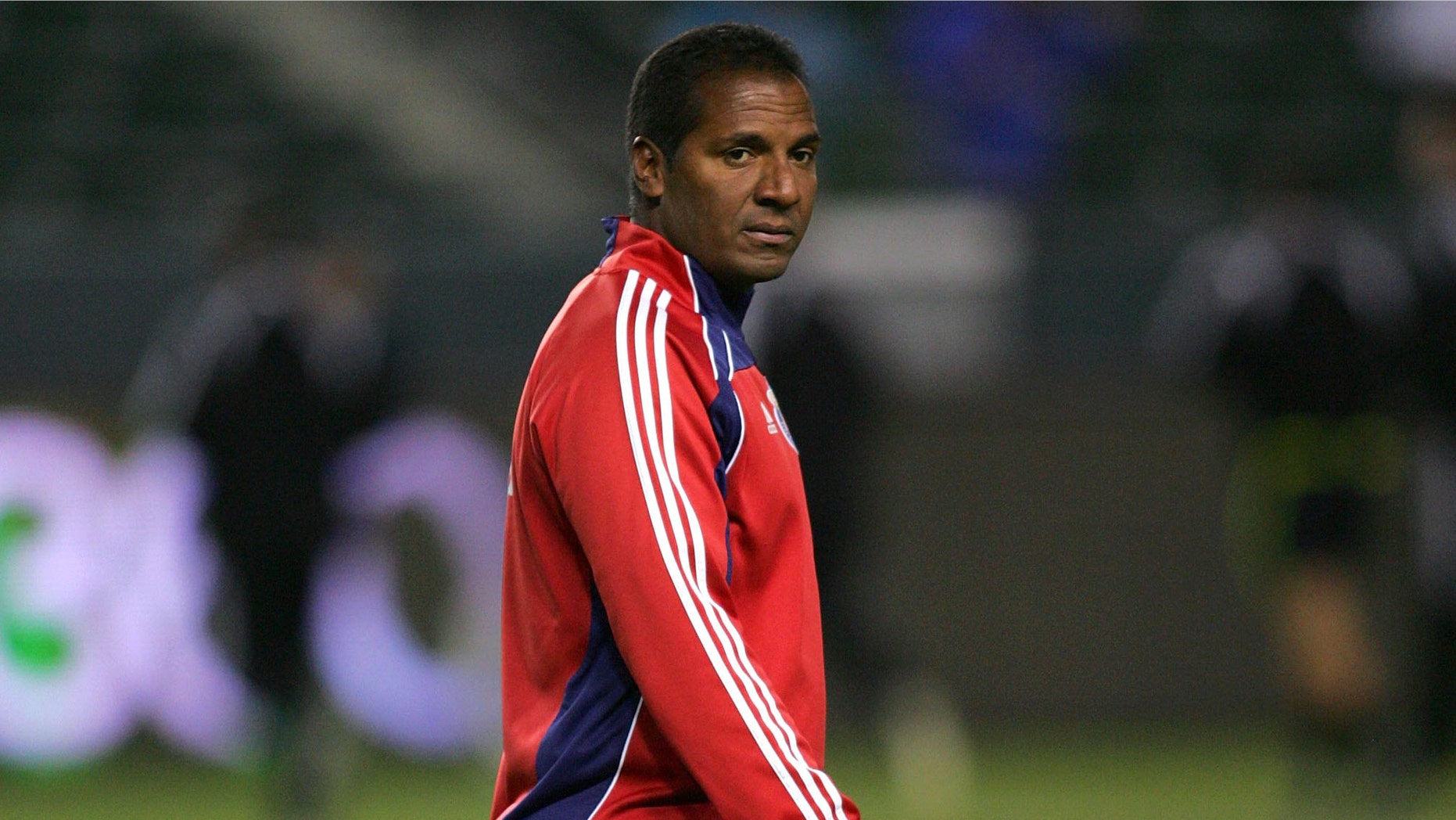 Assistant Coach Carlos Llamosa of Chivas USA looks on during warm-up prior to their MLS match against the Los Angeles Galaxy on April 1, 2010 in Carson, California.