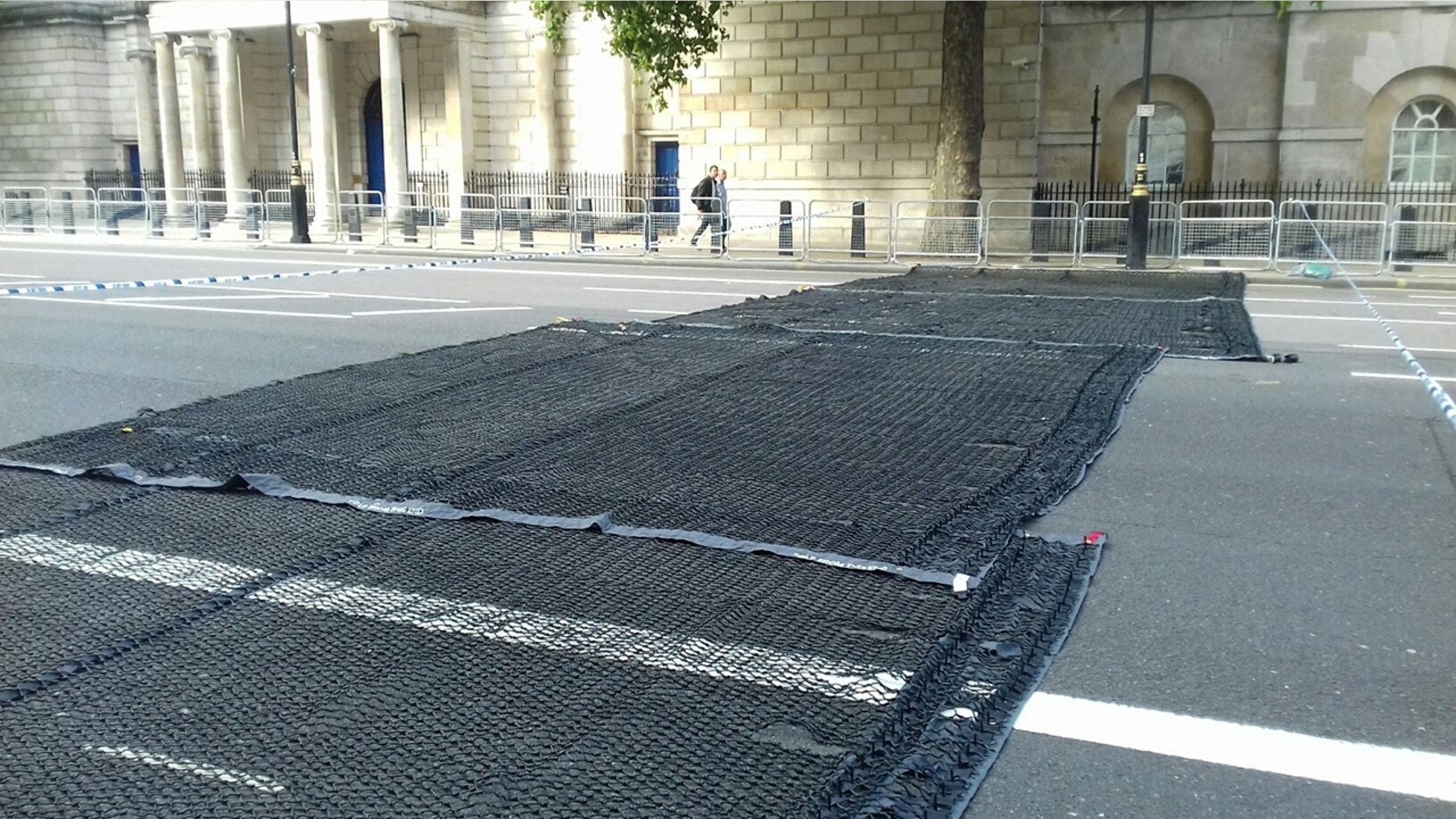 London Metropolitan Police deploy the "Talon" device for the first time at a parade in the city.