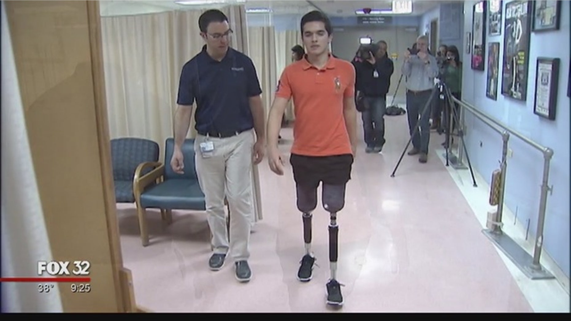 Vidal Lopez is walking again seven months after losing his legs in a car accident