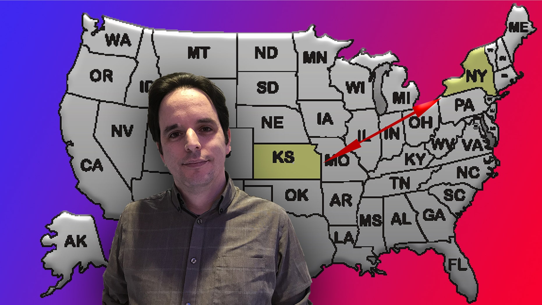 Lifelong New Yorker Andy Maskin wants to become the governor of Kansas thanks to a loophole about residency requirements.