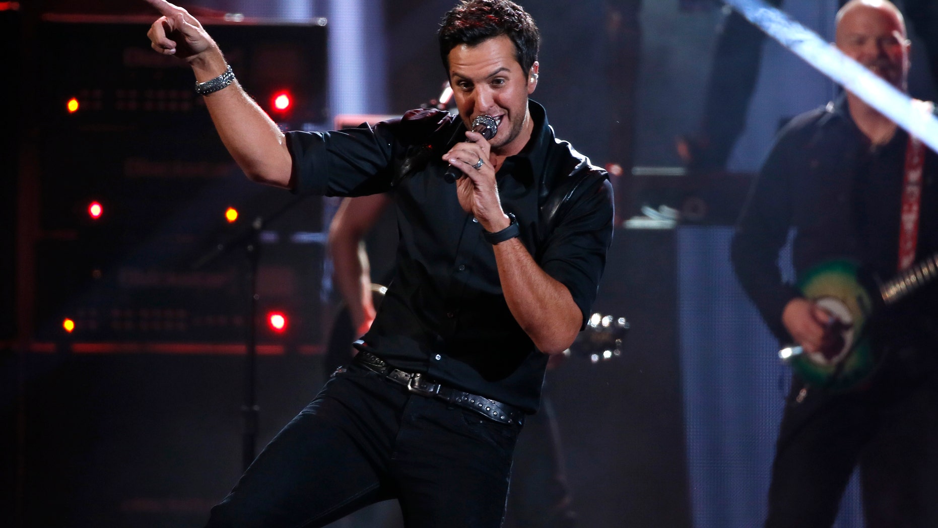 November 24, 2013. Luke Bryan performs at the 41st American Music Awards in Los Angeles.