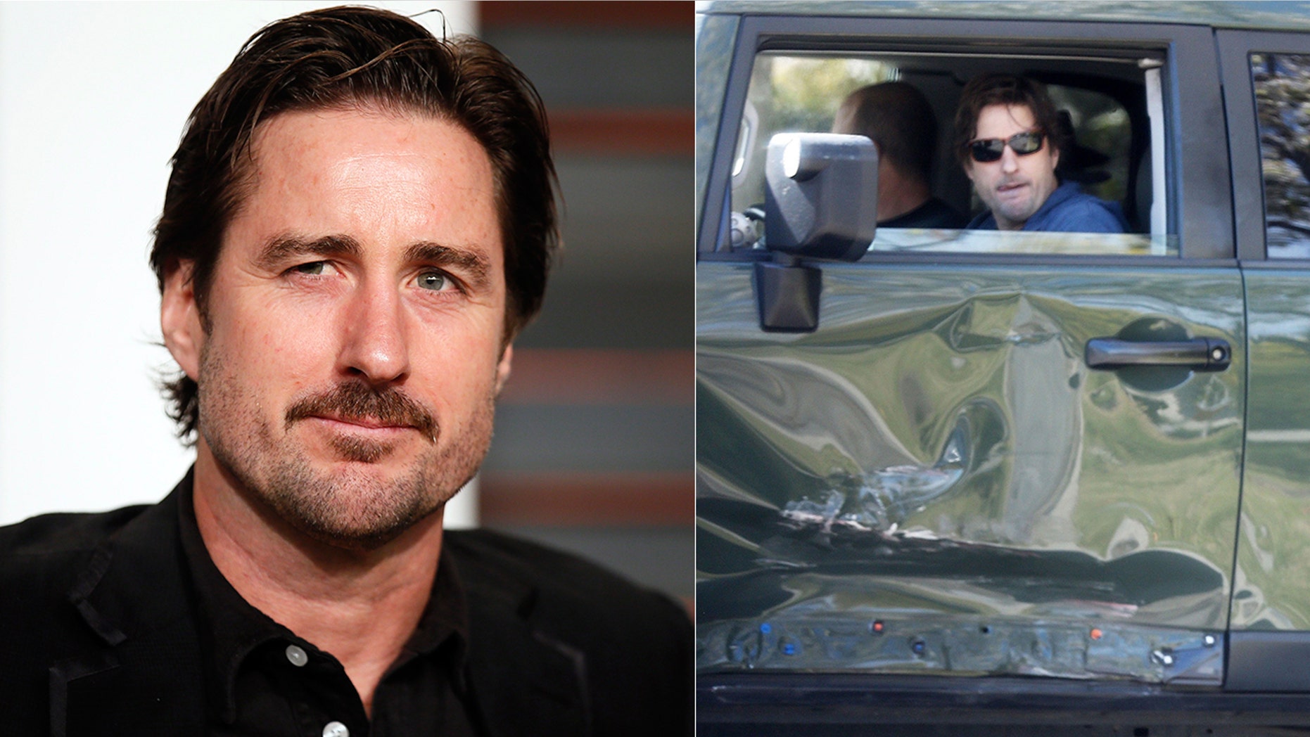 Luke Wilson was spotted arriving home in his wrecked SUV following a deadly car crash on Tuesday in Los Angeles. He was hailed as a hero in the crash.