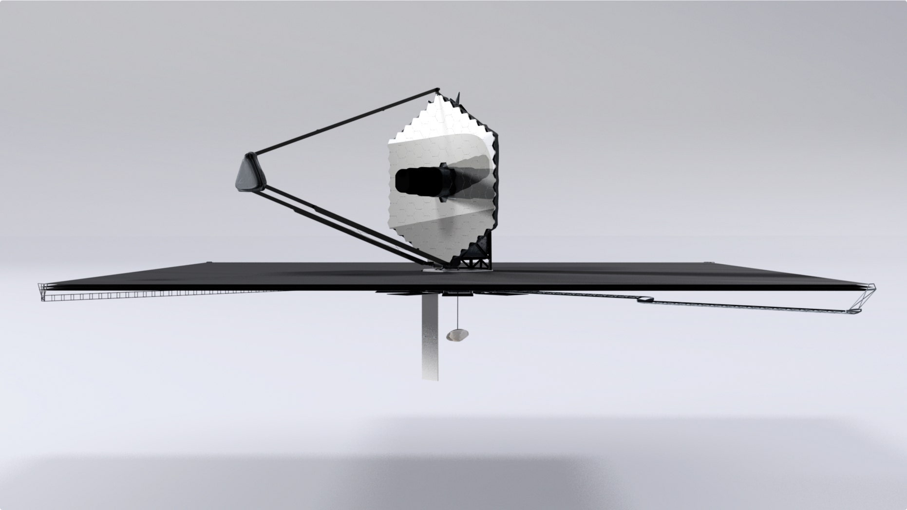An artist's depiction of the proposed LUVOIR space telescope that could be used to directly image exoplanets.