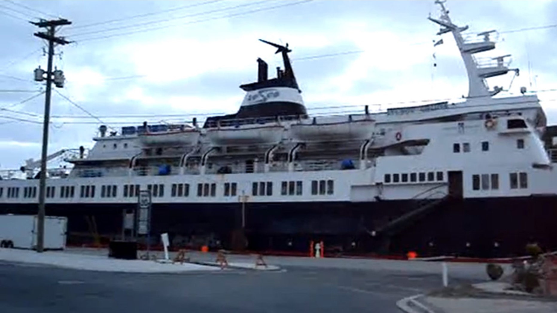The Lyubov Orlova (shown here) was seized in St. John's, Newfoundland, in 2010 because of a financial dispute between the ship's Russian owners and a charter company.