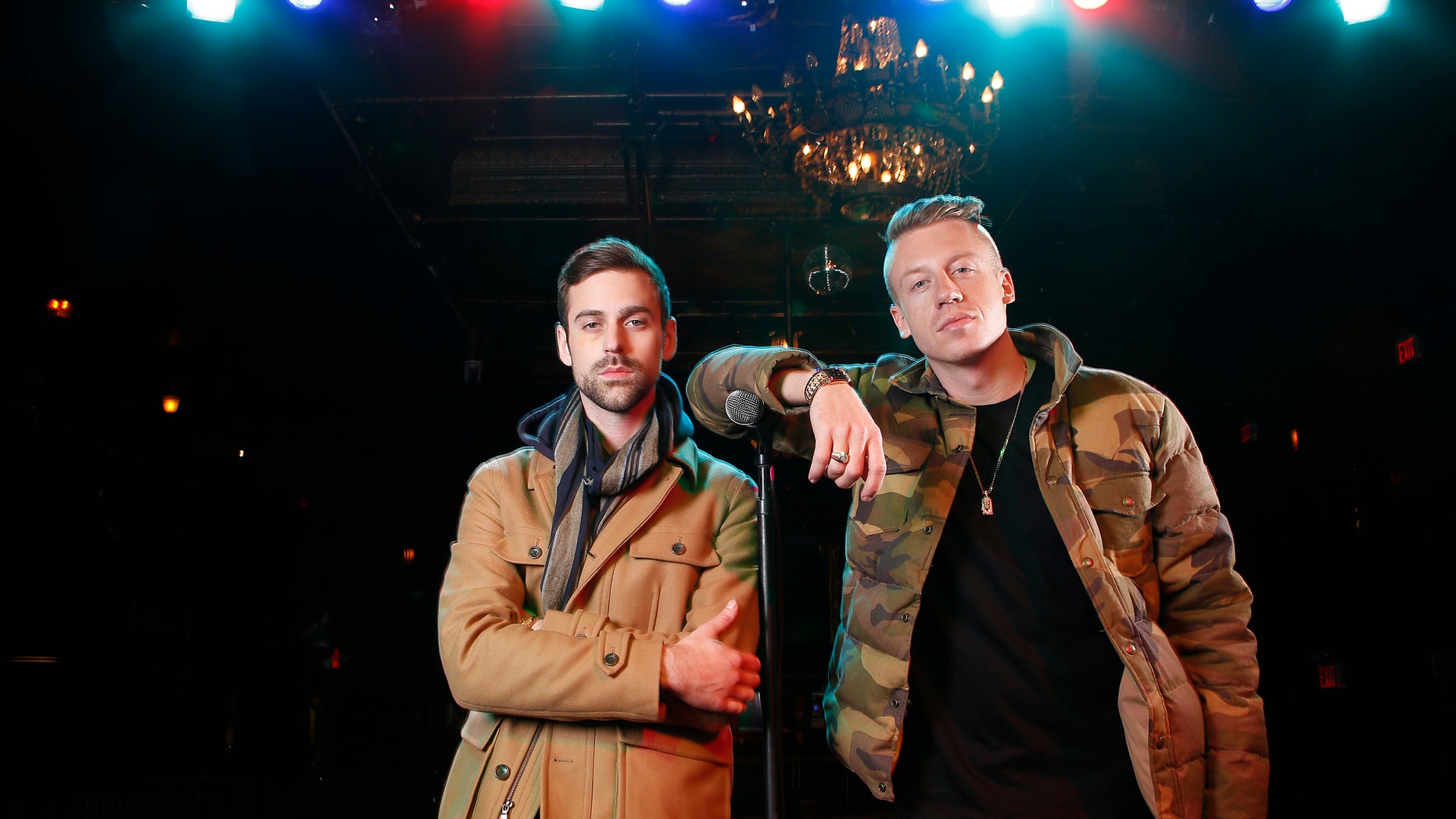 Nov 20, 2012. Ben Haggerty, better known by his stage name Macklemore, right, and his producer Ryan Lewis pose for a portrait at Irving Plaza in New York. Macklemore & Ryan Lewis are top contenders at the Grammy Awards on Sunday, Jan. 26, 2014, with seven nominations.