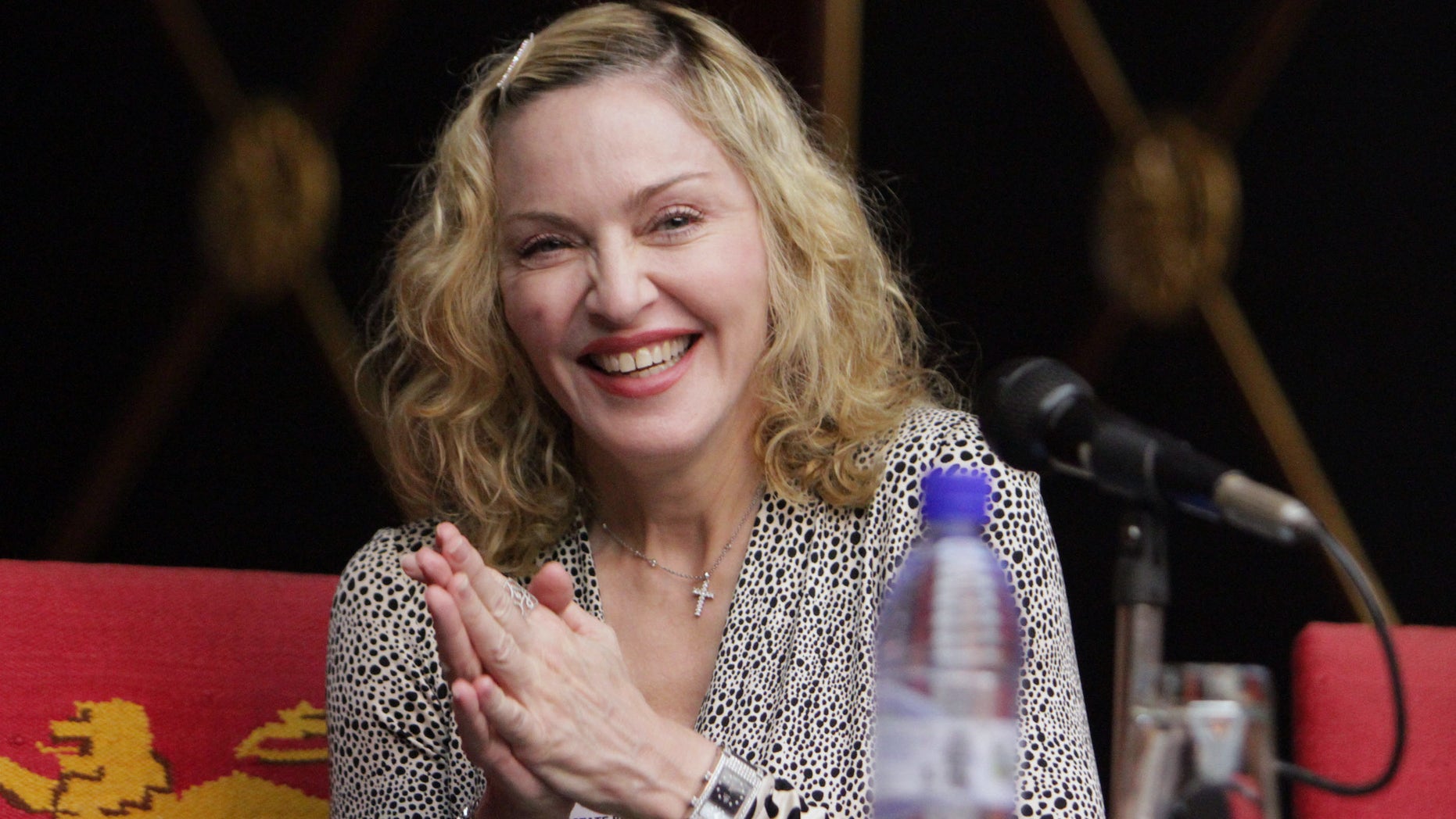 Nov. 28, 2014. Madonna visits Malawian President Peter Mutharika at State House in Lillongwe Malawi.