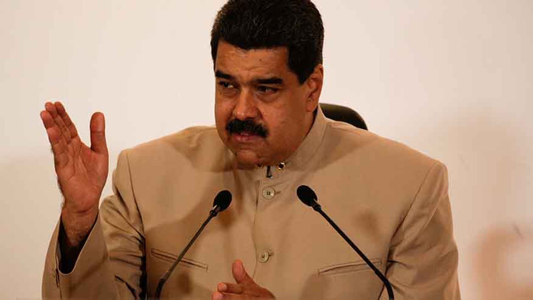Venezuela's President Nicolas Maduro speaks during a meeting at the National Electoral Council (CNE) where he presented his proposal to set up a National Constituent Assembly, in Caracas, Venezuela May 3, 2017.