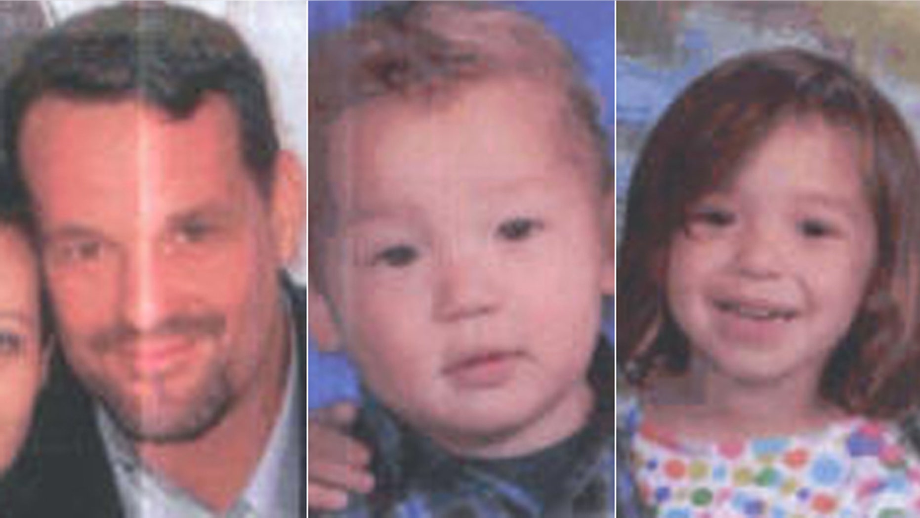Christopher Maffei, left, allegedly kidnapped his young children Devin Maffei, 2, and Brooklynn Maffei, 3.