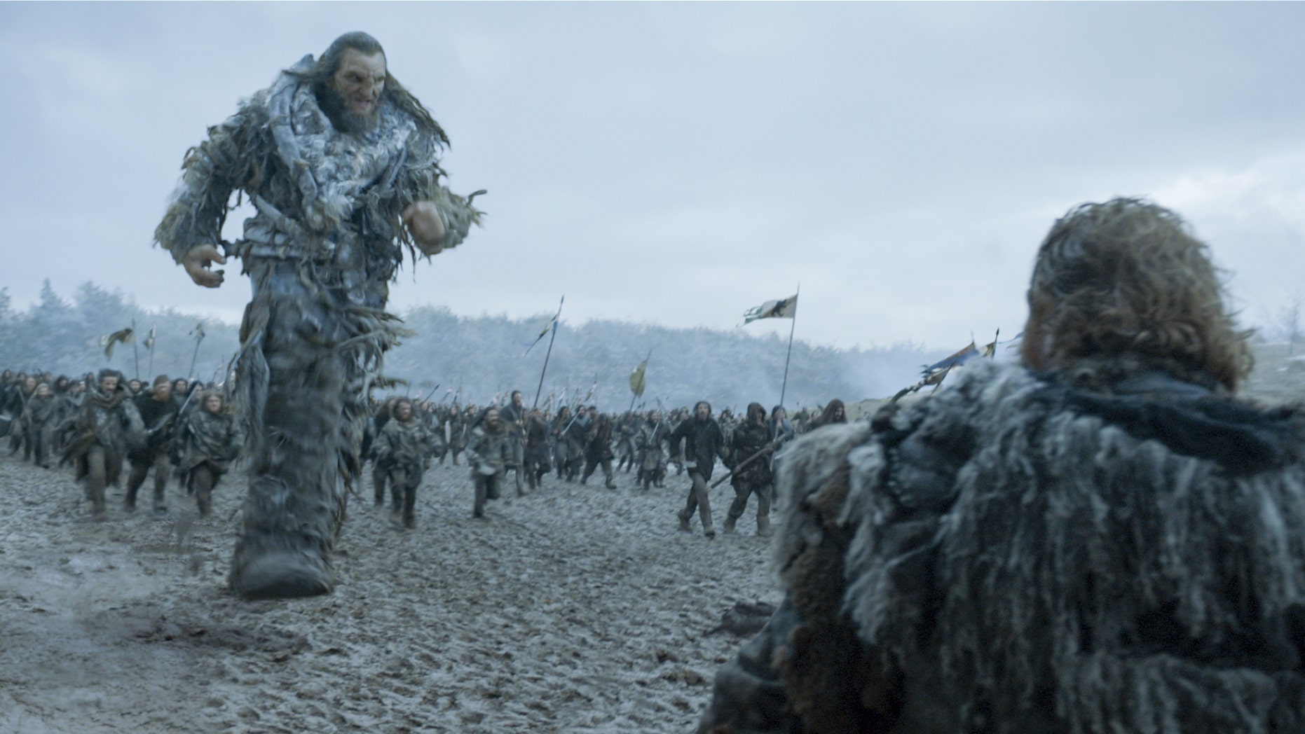 Neil Fingleton (left) as Mag the Mighty in "Game of Thrones."