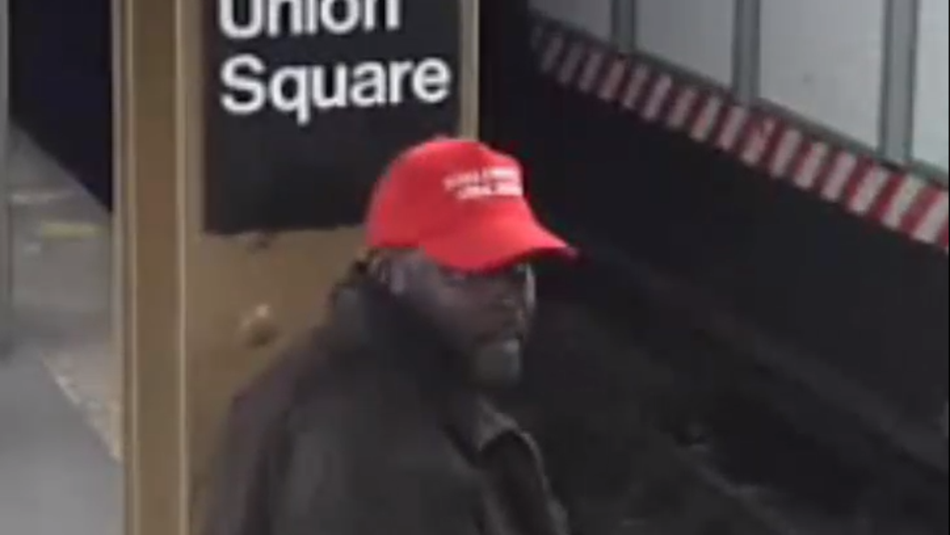 Police say a man wearing "Make America Great Again" apparel attacked a commuter on Friday.