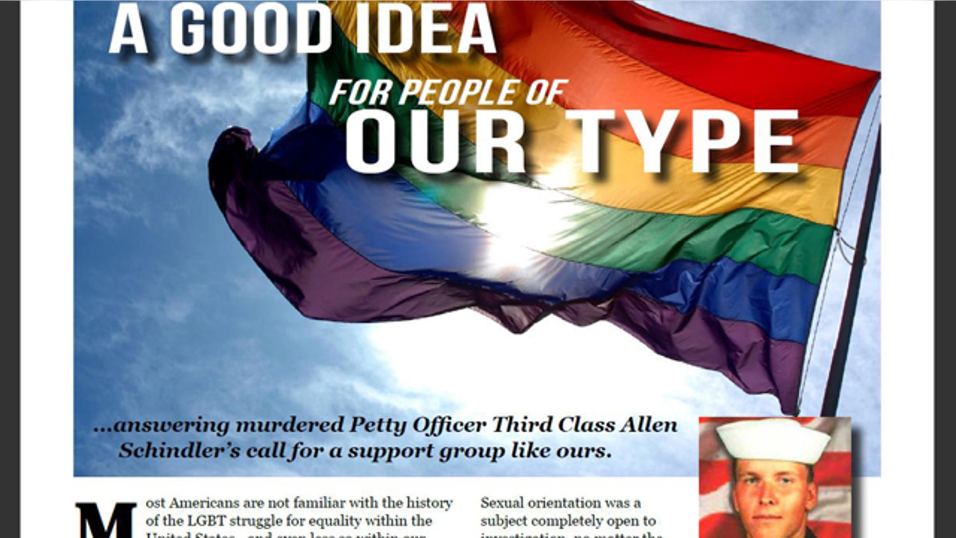 An article found inside Outserve Magazine.