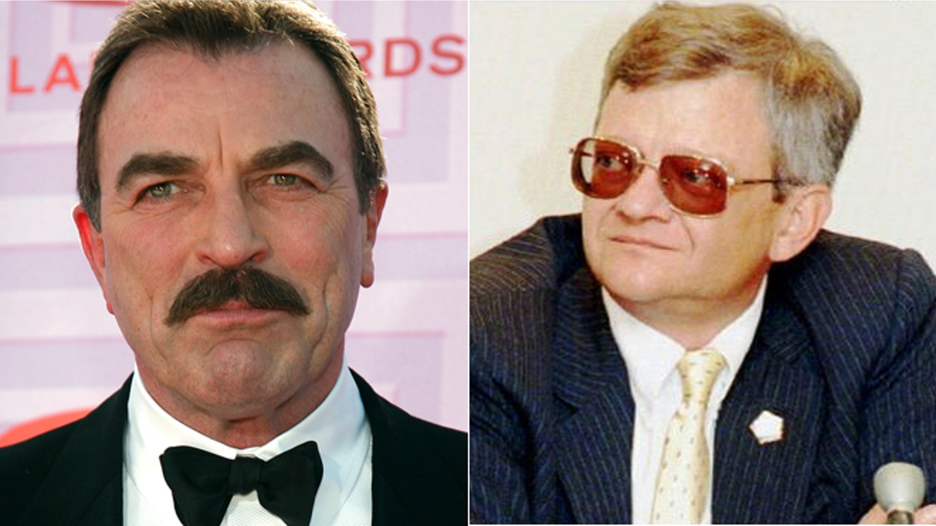 Tom Selleck, left, and Tom Clancy, right, were planning to make a "Magnum, P.I." movie.