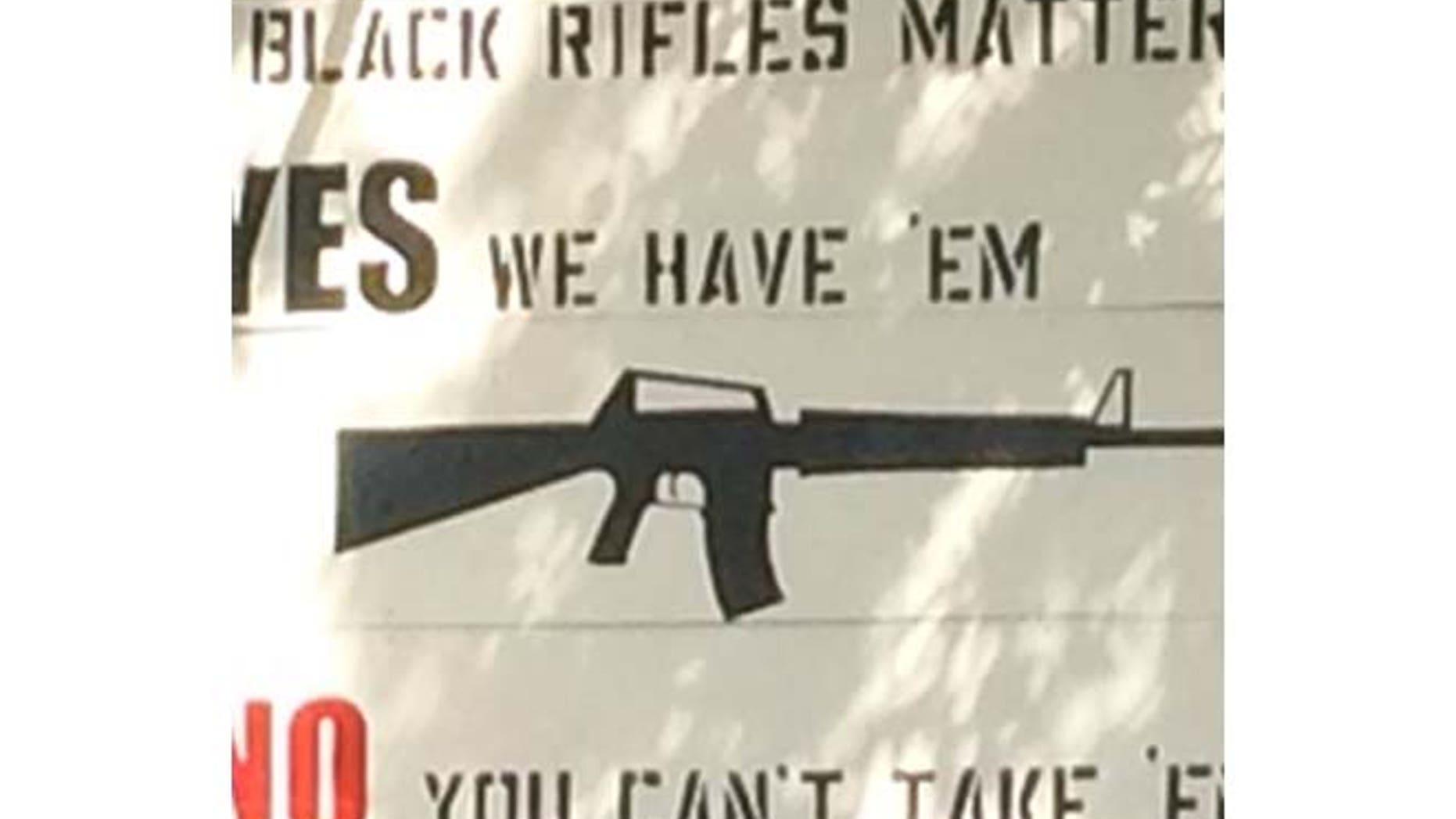 The sign, on a private lawn, has sparked controversy in the land of blueberries, pine trees and lobster.