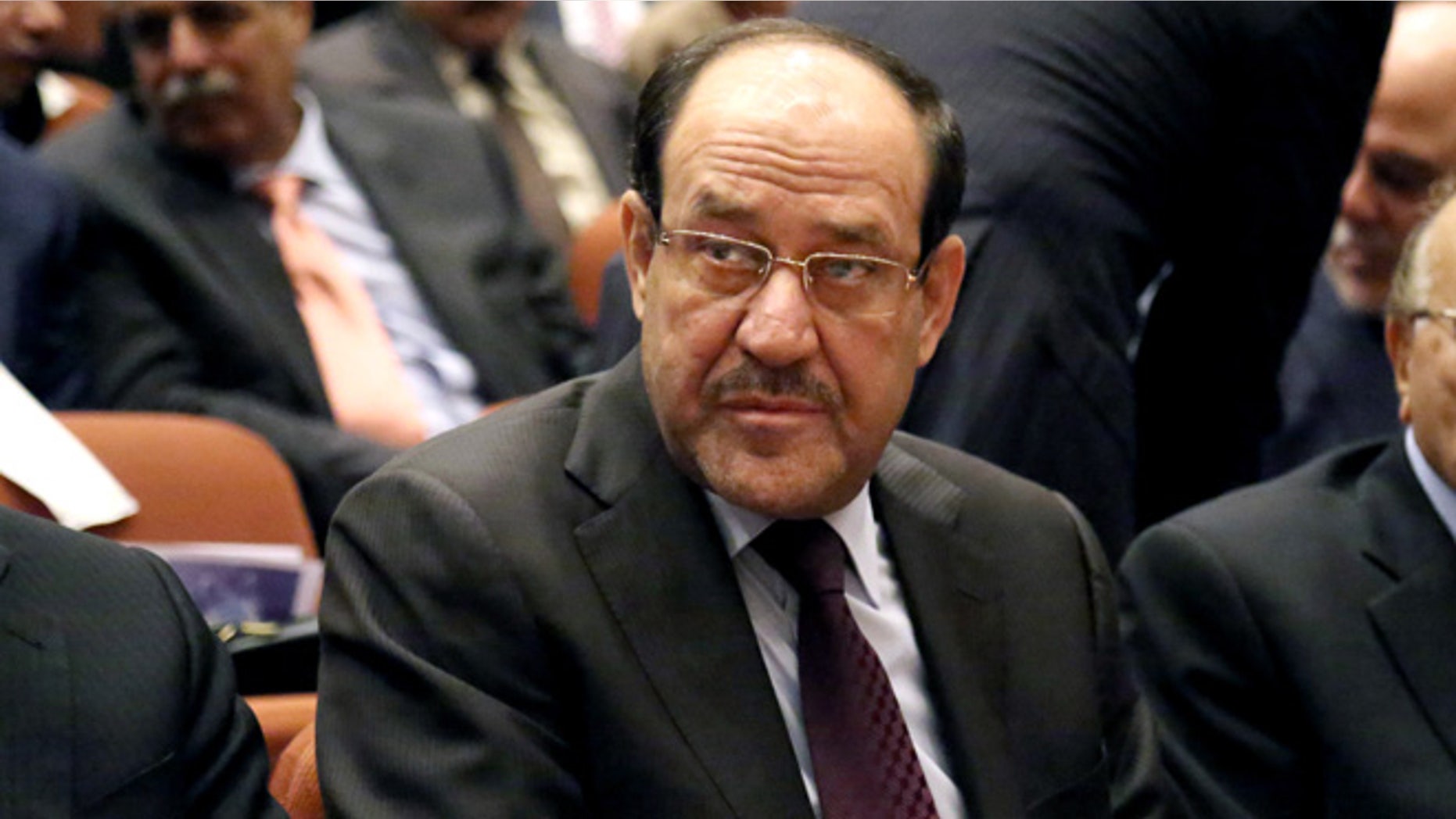July 1, 2014: Iraqi Prime Minister Nouri al-Maliki, attends the first session of parliament in the heavily fortified Green Zone in Baghdad, Iraq. (AP)
