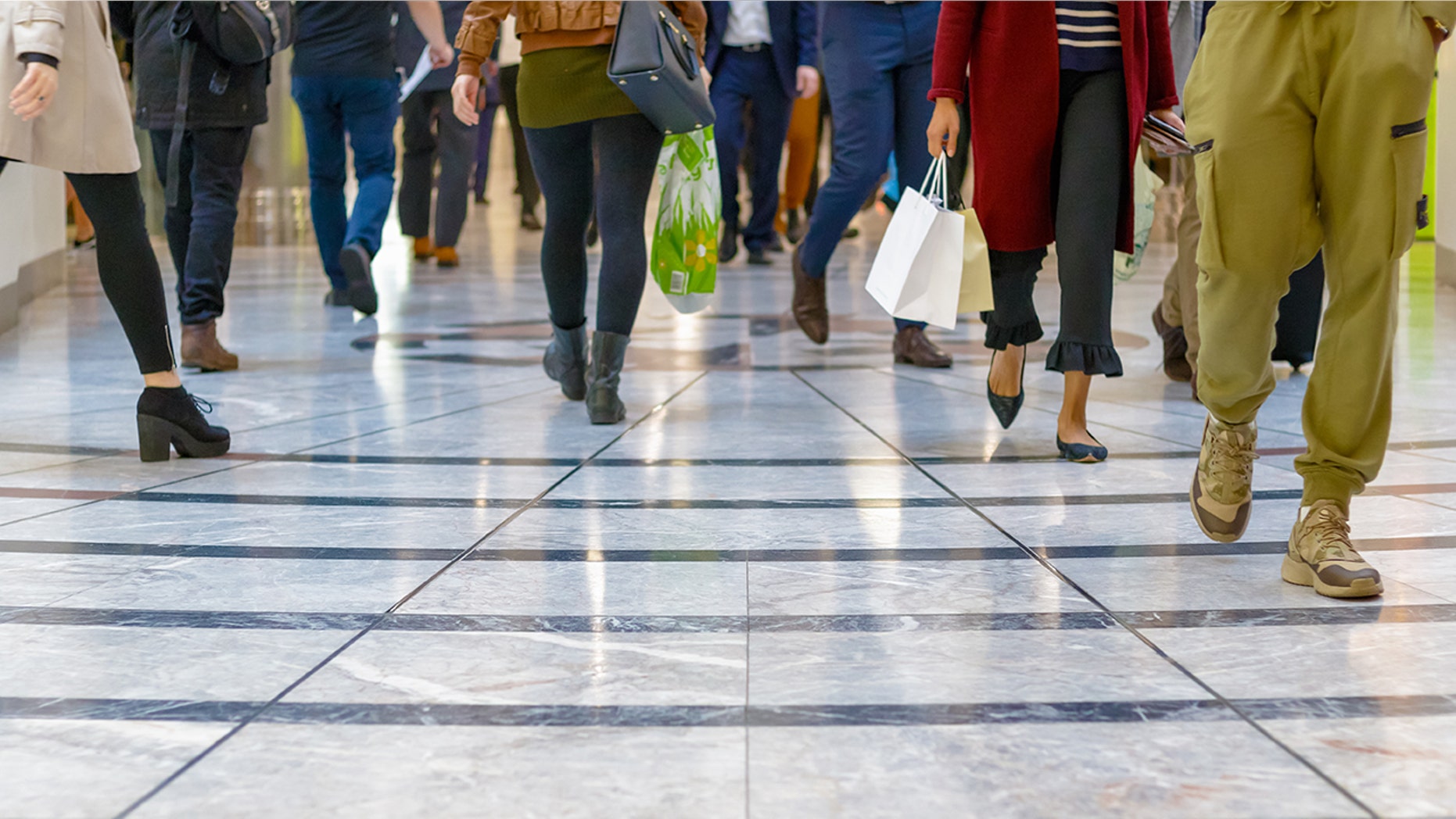 A shopping center in England introduced a "fast lane" for shoppers annoyed by slow walkers