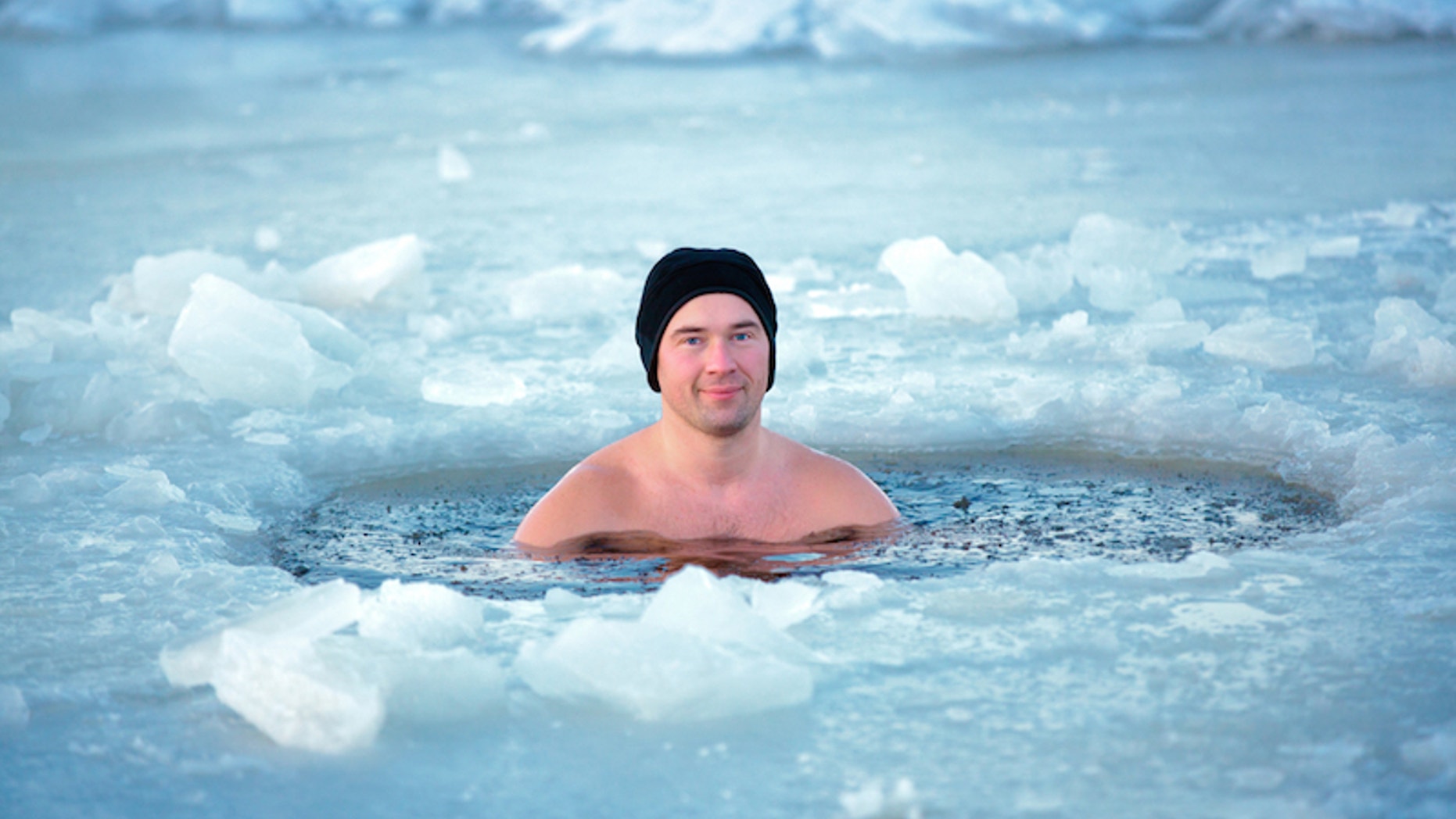 Swimmers who brave frozen waters can trigger the nerve cells that cause goose bumps.