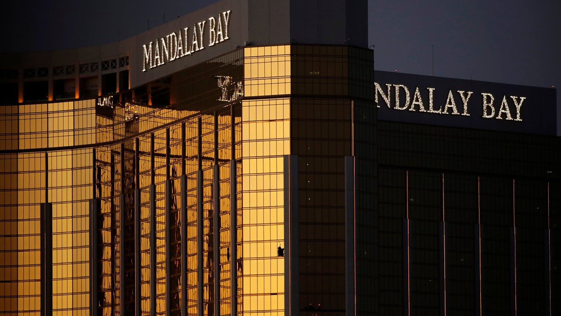 Stephen Paddock fired from the 32nd floor of the Mandalay Bay Hotel and Casino, Oct. 1, 2017.