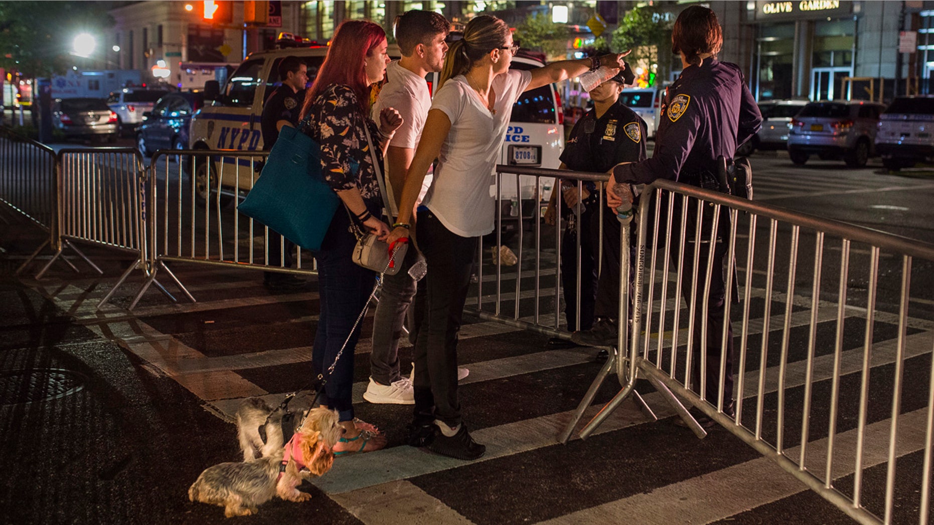 Sept. 18, 2016: People try to access the area near the scene of an explosion on West 23rd Street and 6th Avenue in Manhattan's Chelsea neighborhood.