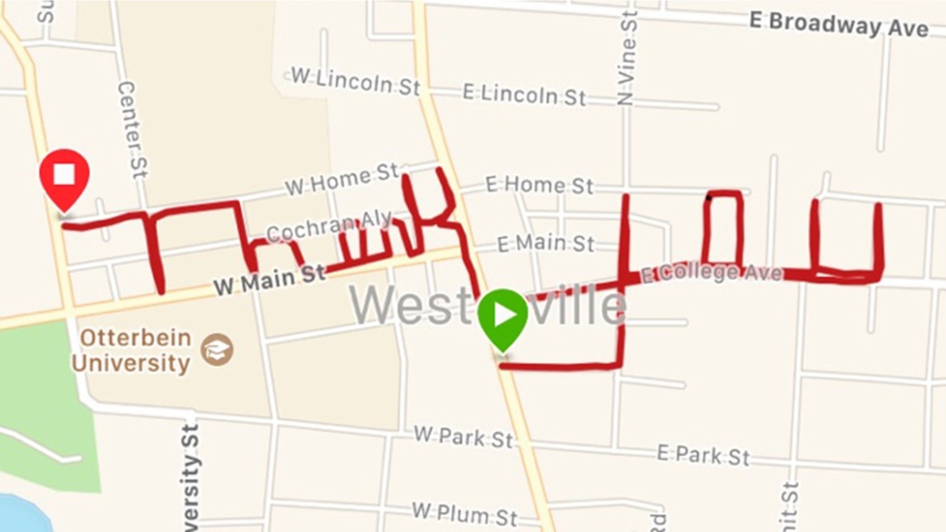 Runners in Westerville, Ohio honored two fallen police officers with a special message.