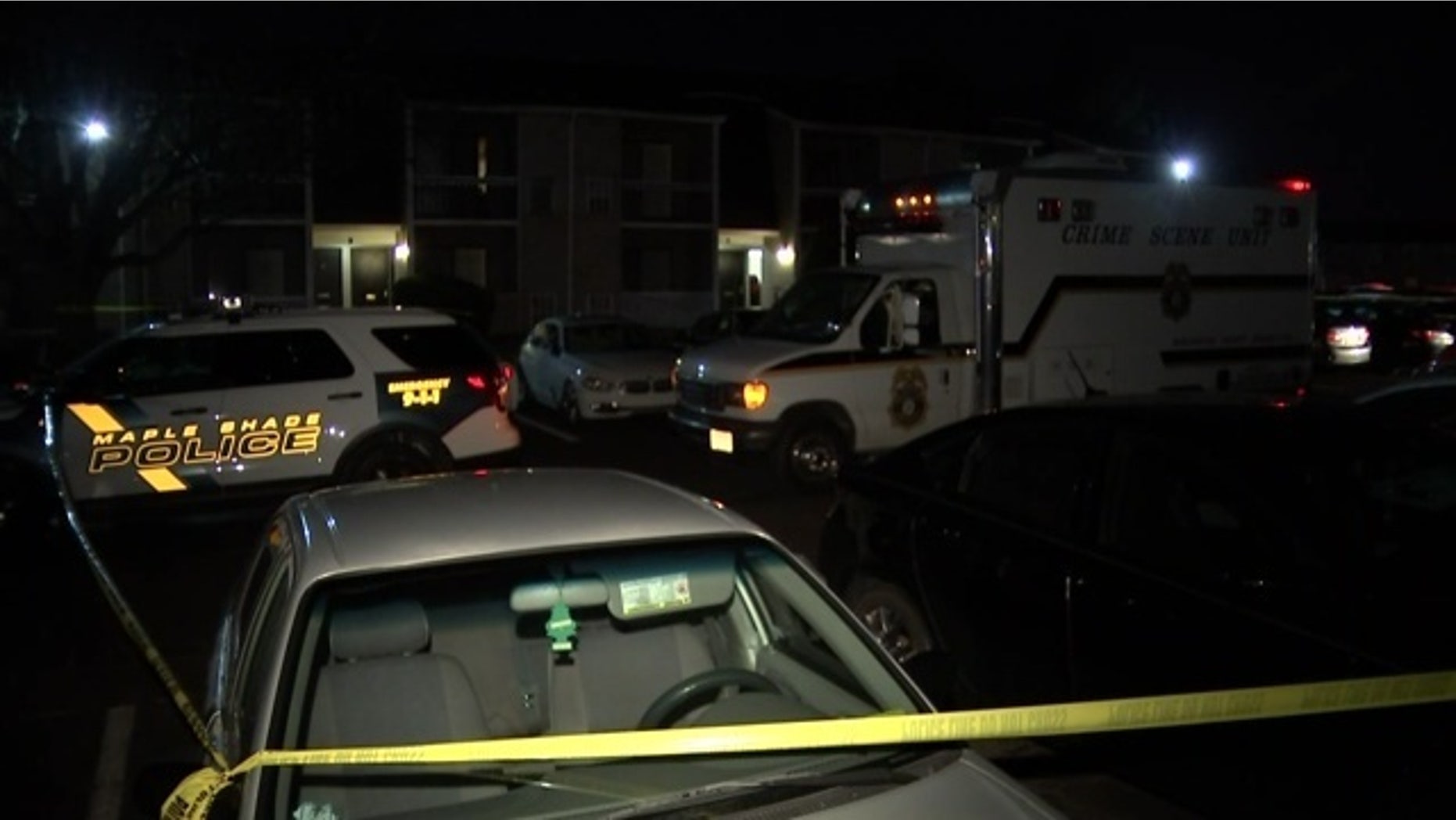 The scene of the stabbings in Maple Shade, N.J.