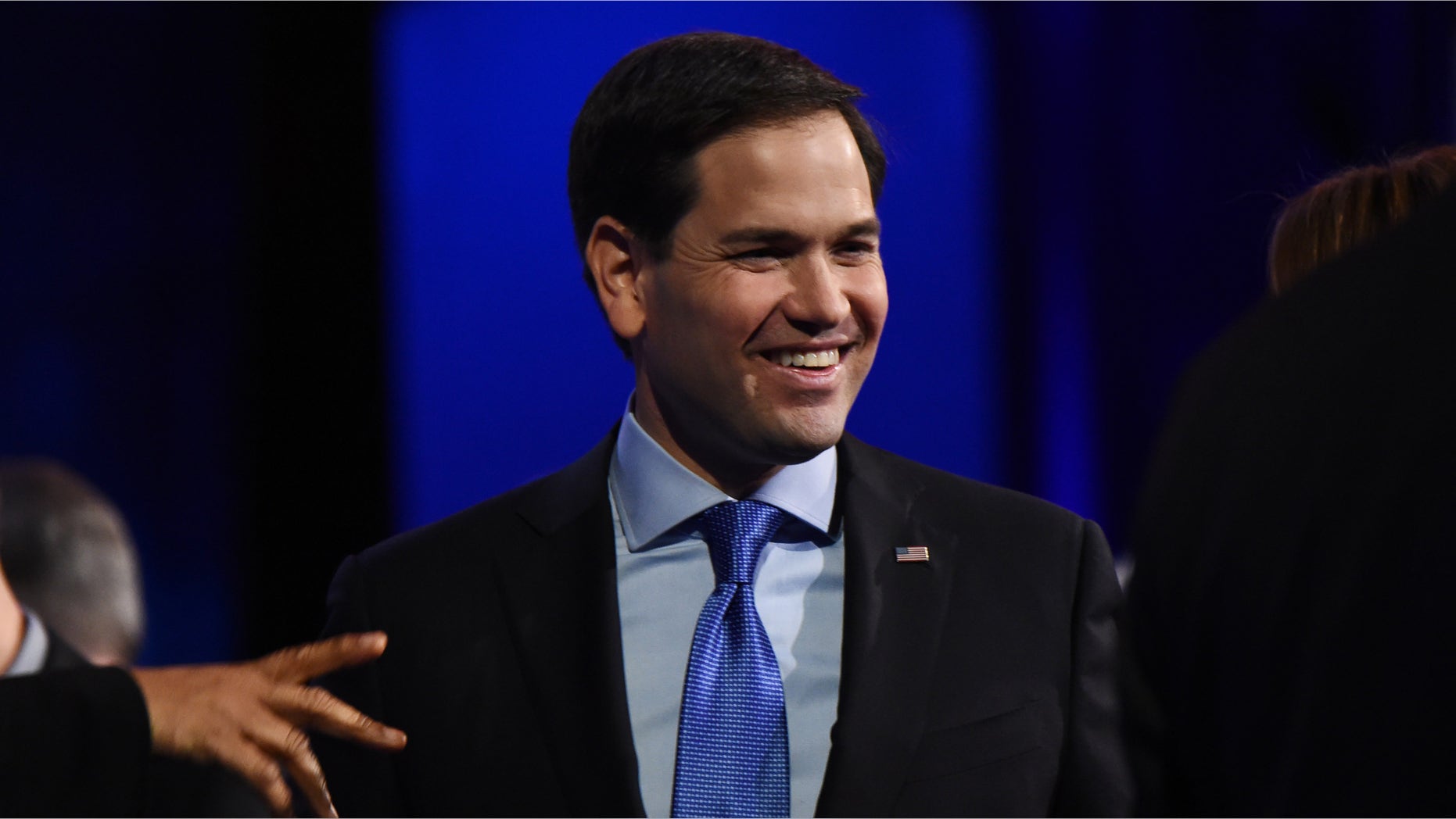 Republican presidential hopeful Marco Rubio attends the third Republican Presidential Debate, October 28, 2015 at the Coors Event Center at the University of Colorado in Boulder, Colorado. AFP PHOTO / ROBYN BECK (Photo credit should read ROBYN BECK/AFP/Getty Images)