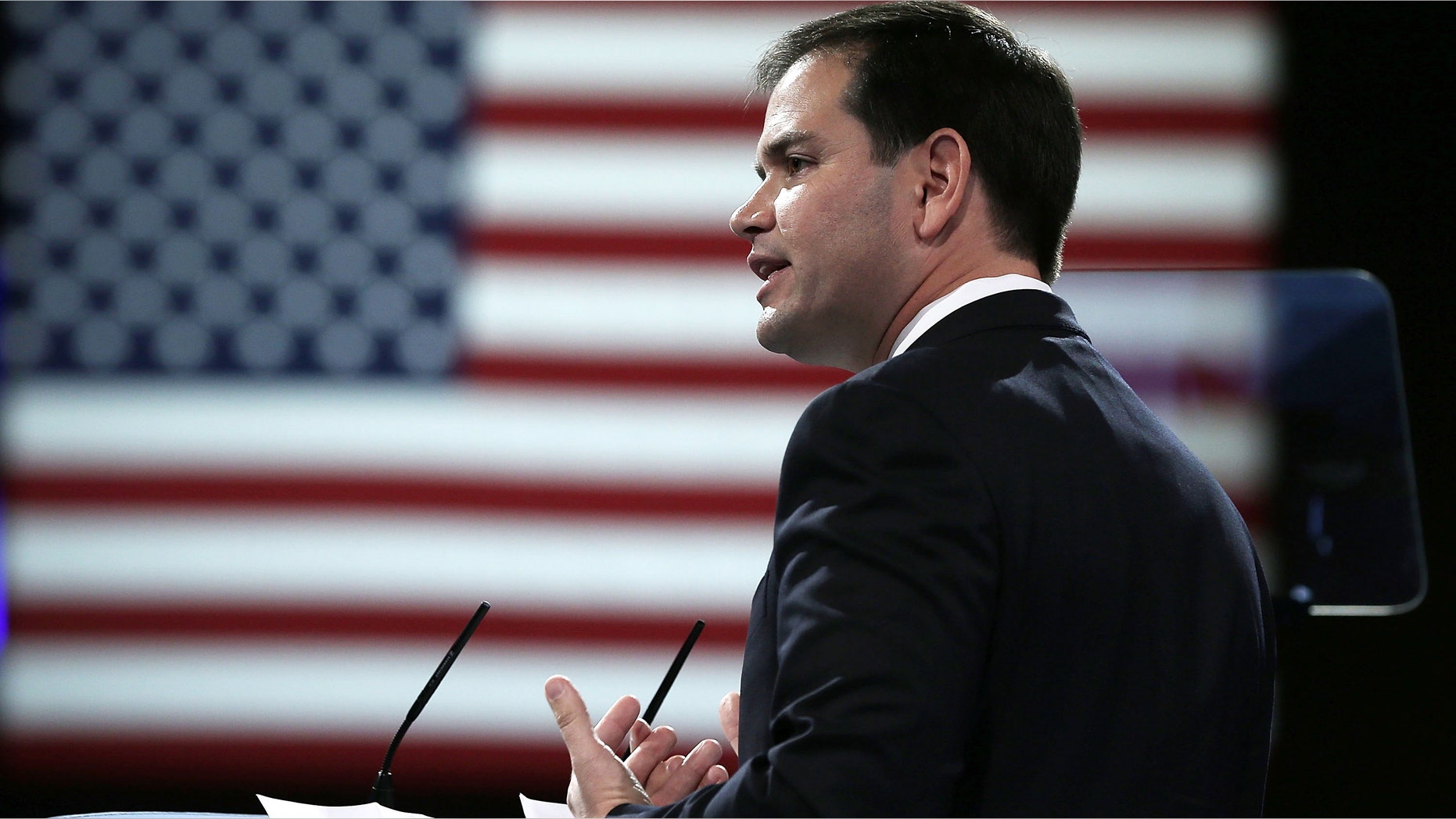 U.S. Sen. Marco Rubio (R-FL) addresses the 40th annual Conservative Political Action Conference (CPAC) March 14, 2013 in National Harbor, Maryland.