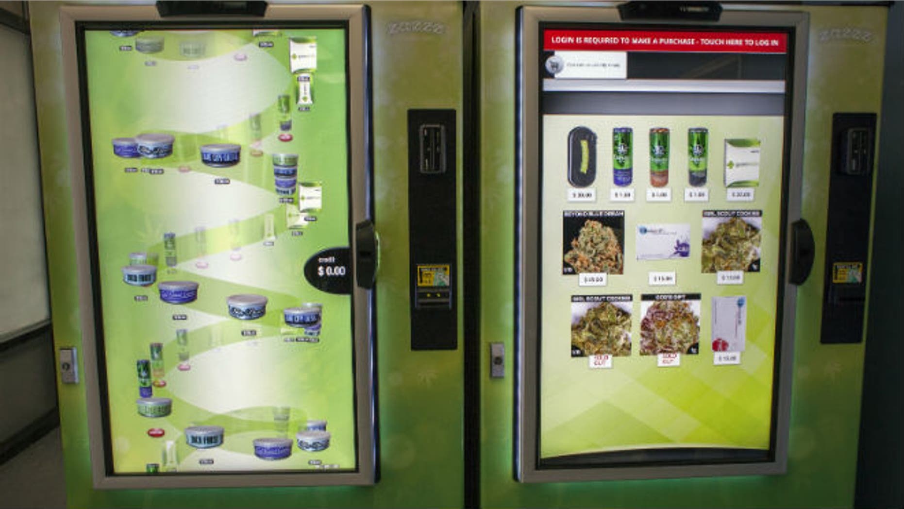 2015A view of ZaZZZ vending machines that contain cannabis flower, hemp-oil energy drinks, and other merchandise at Seattle Caregivers, a medical marijuana dispensary, in Seattle, Washington February 3, 2015. REUTERS/David Ryder